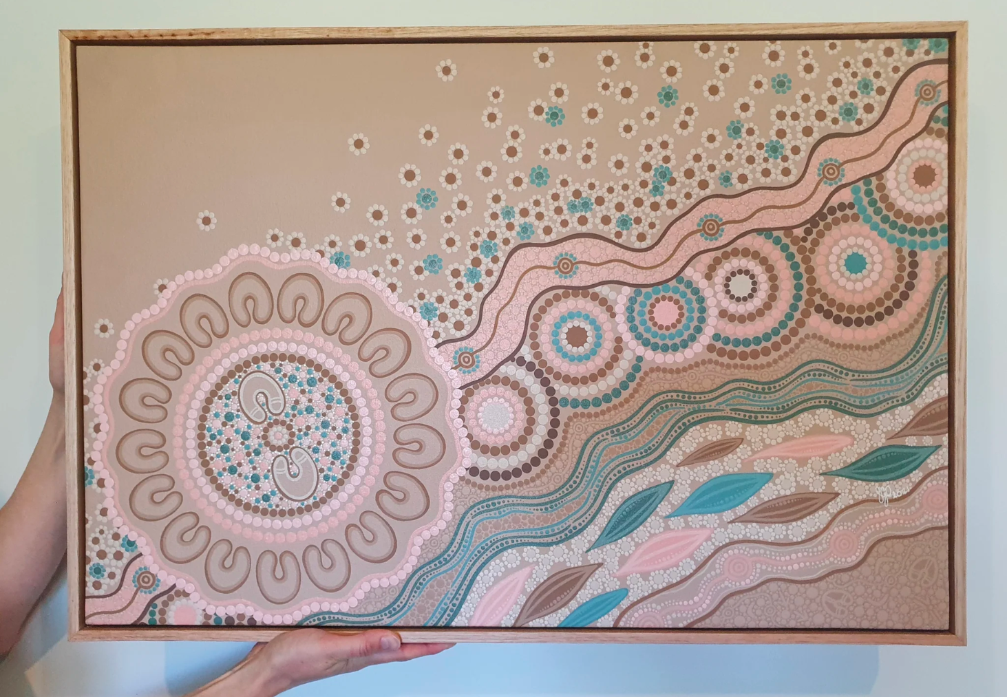 This artwork is inspired by my two Mirrais (my daughters) and the community that supports them and our future generations.