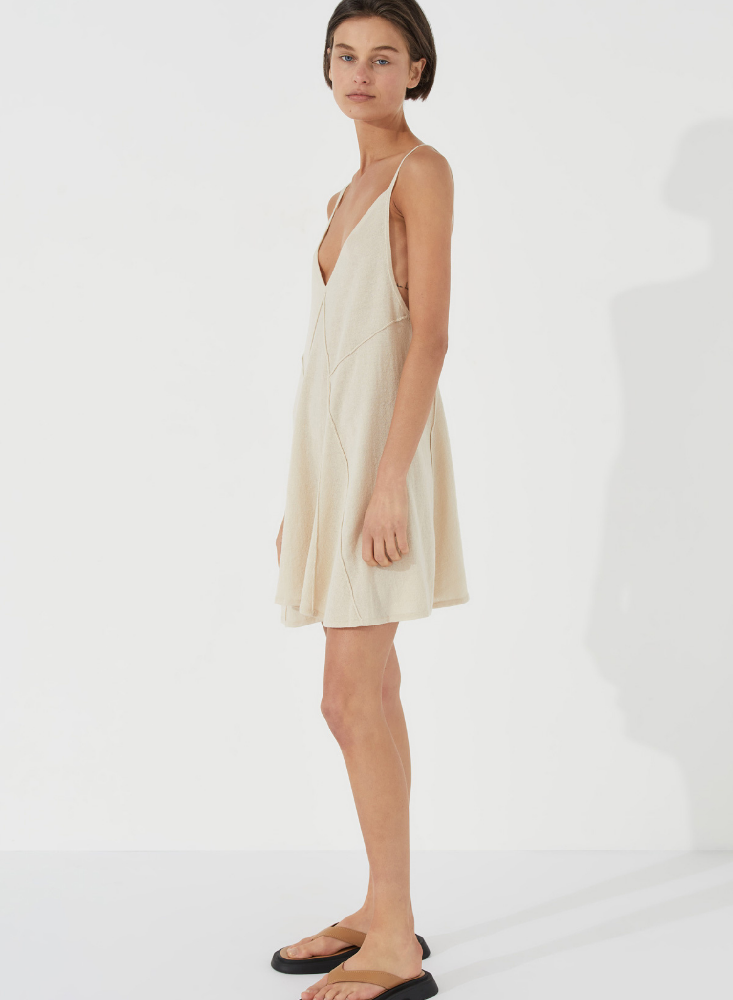 Stone Panelled Knit Mini Dress