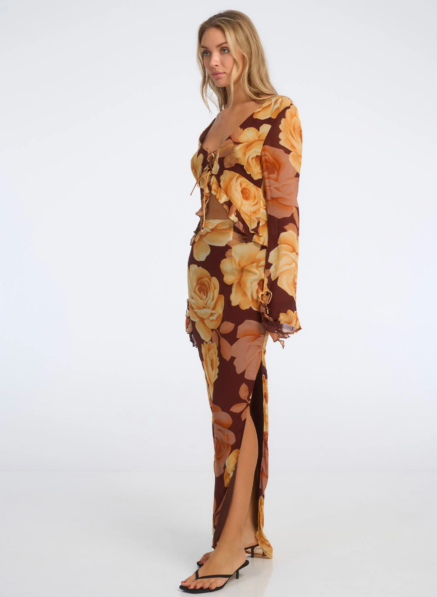 Rosemary Maxi Skirt Maple Floral