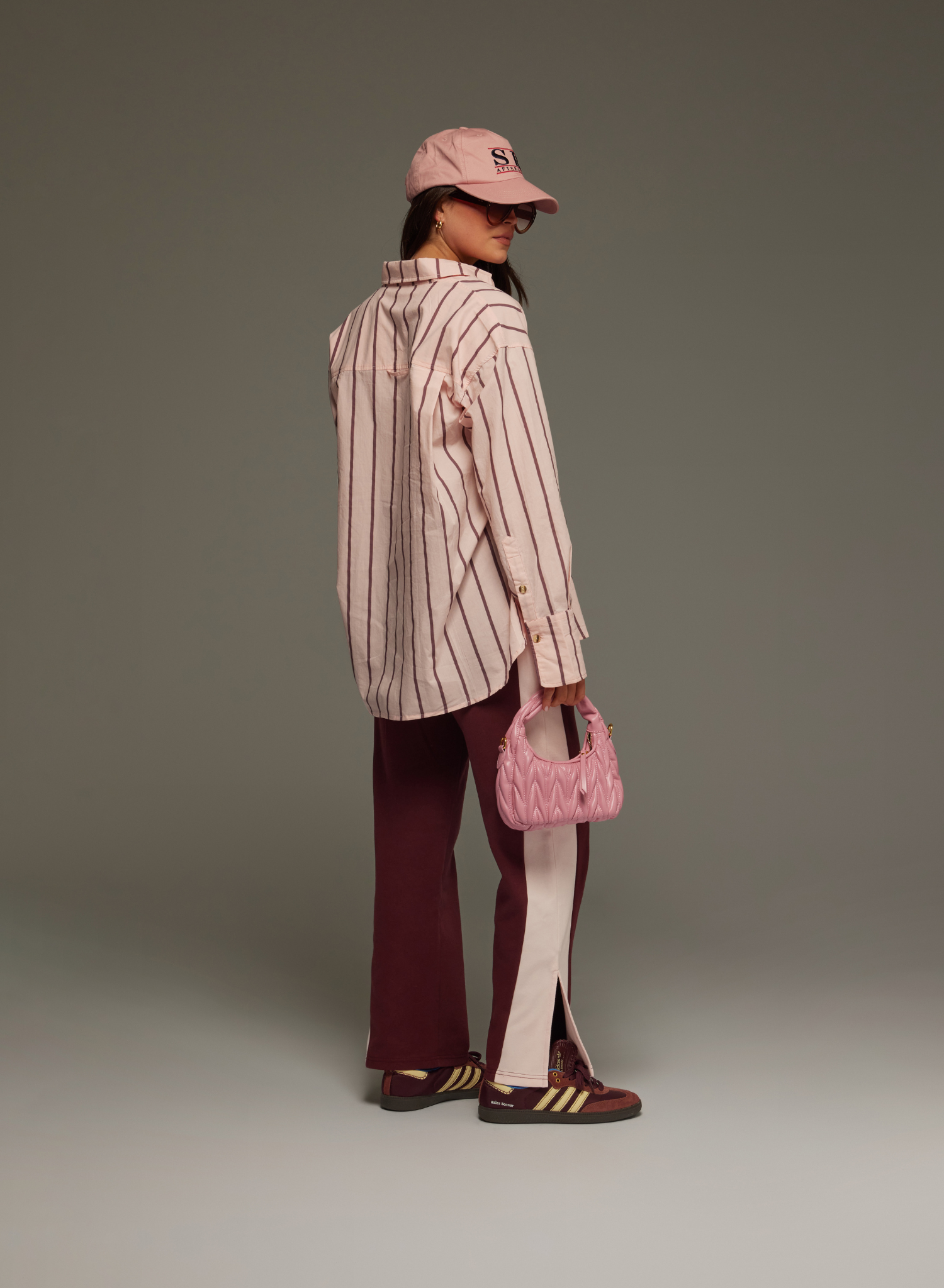 Alpine Cotton Stripe Shirt in Light Blush