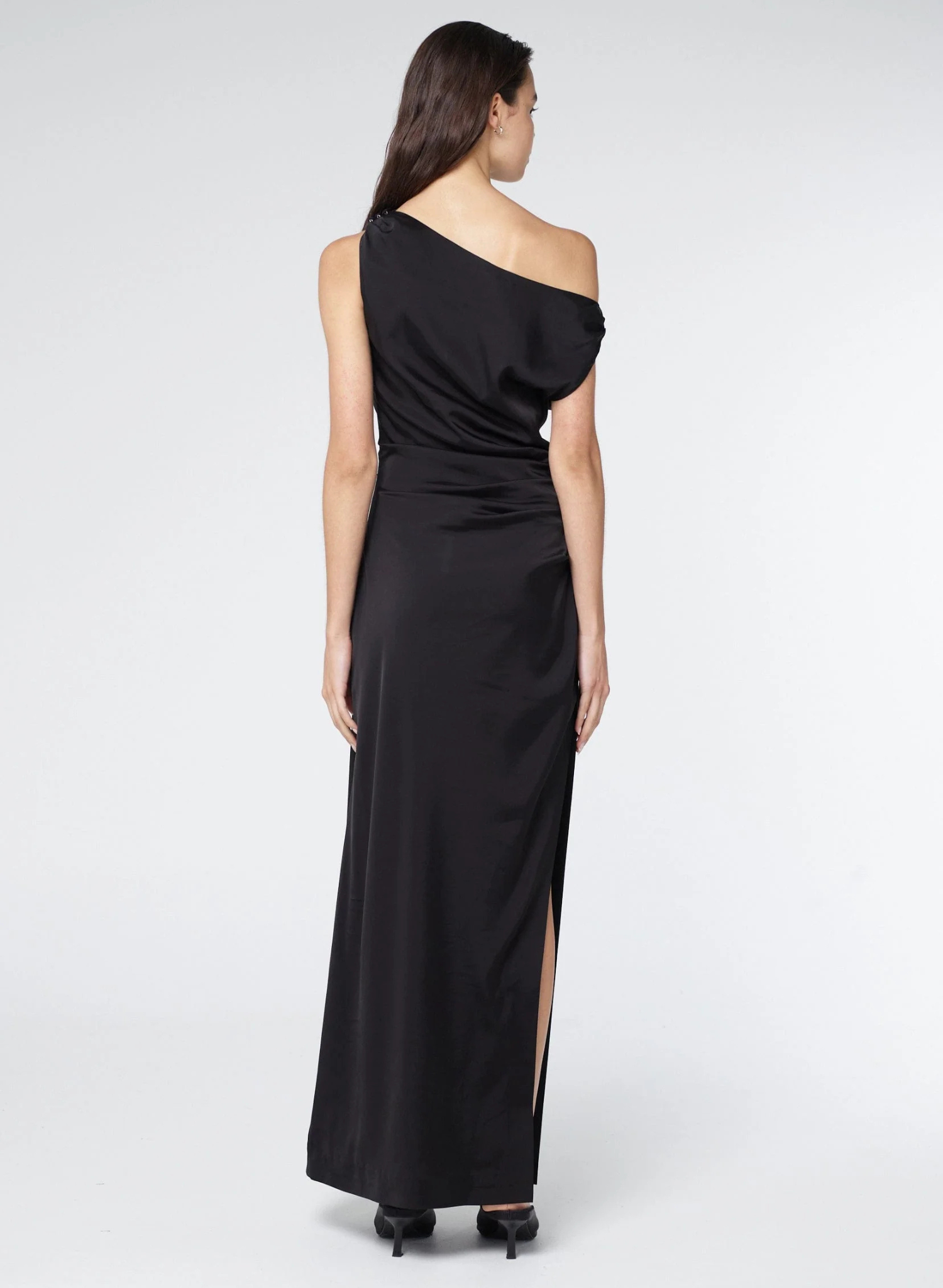 Athena Off Shoulder Maxi Dress | Black