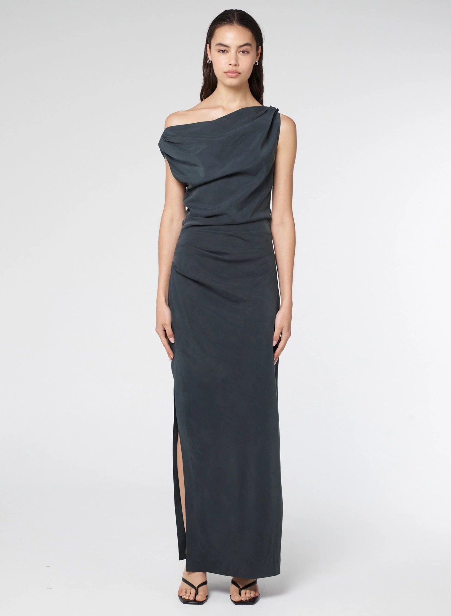Athena Off Shoulder Maxi Dress | Ink