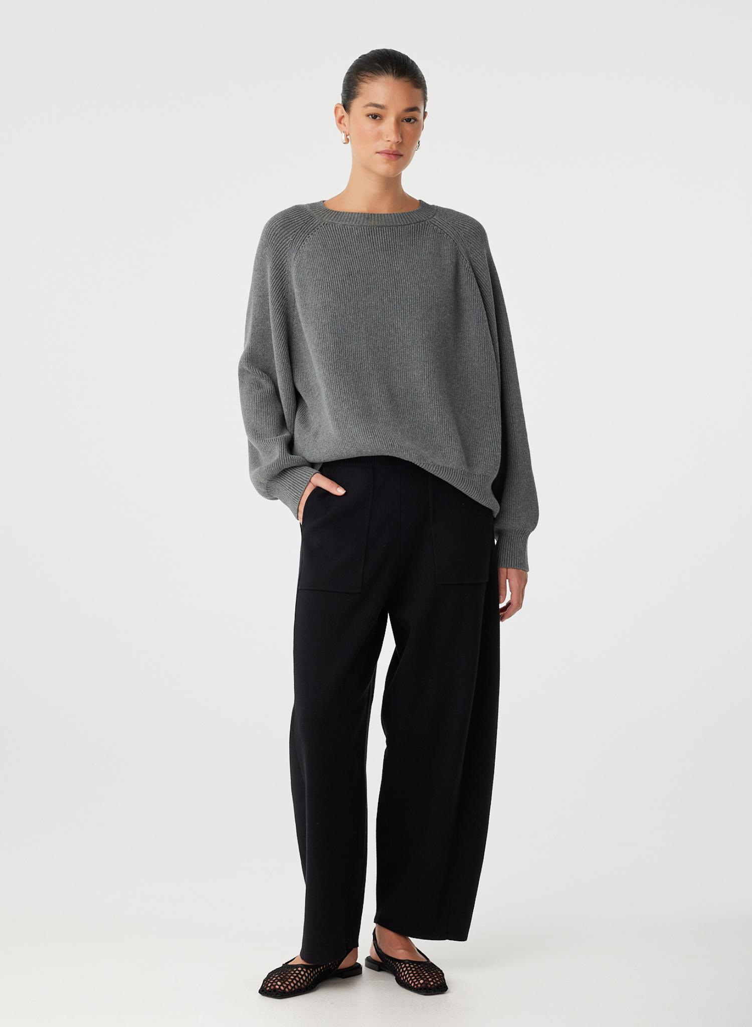 Emery Sweater - Dark Grey Marle