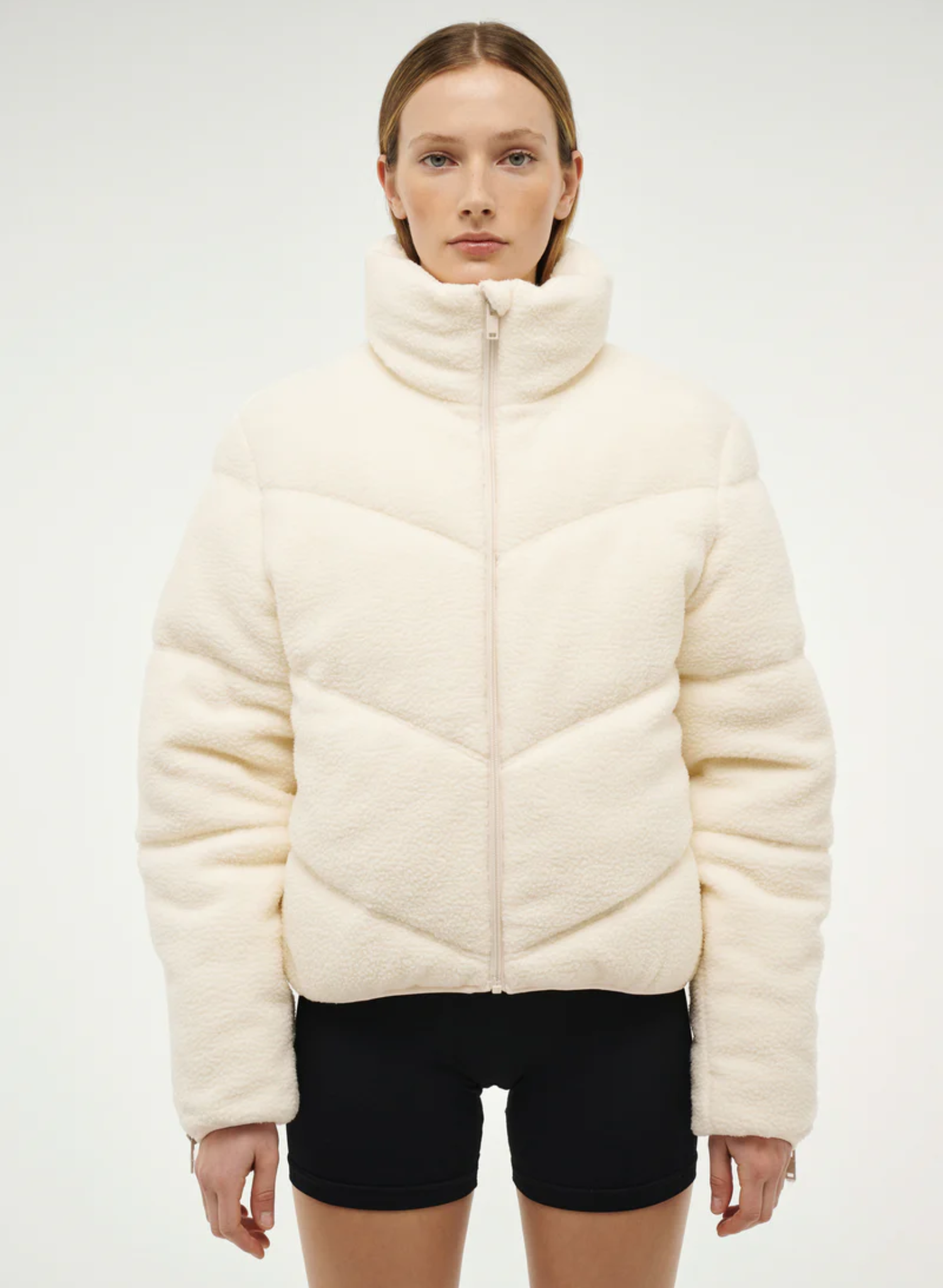 Fortune Sherpa Jacket in Whisper White