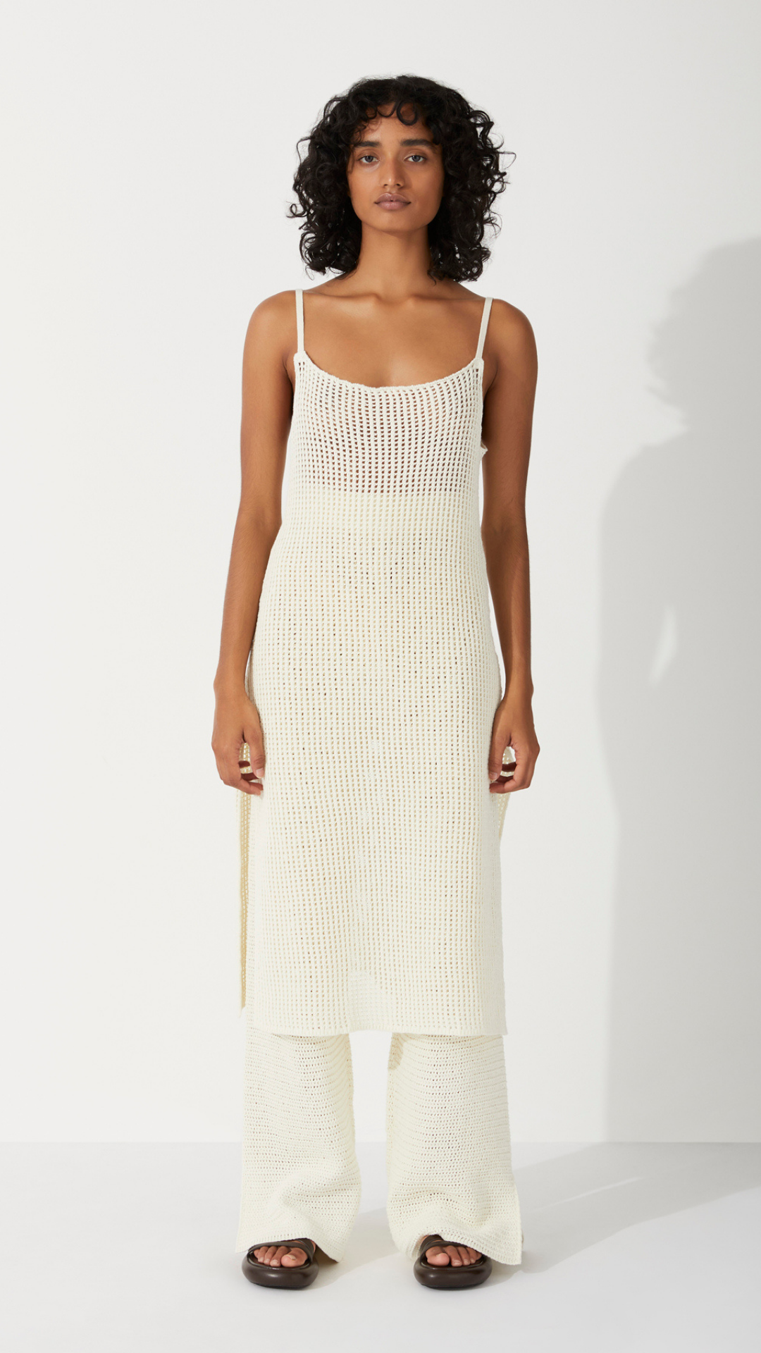 Milk Cotton Crochet Dress