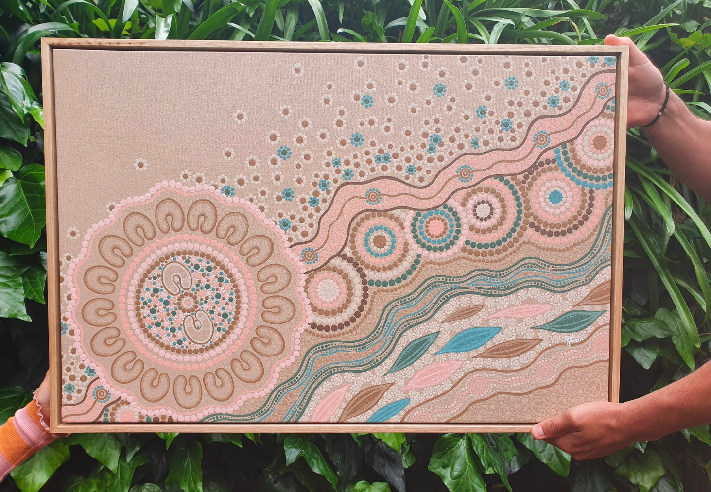 This artwork is inspired by my two Mirrais (my daughters) and the community that supports them and our future generations.