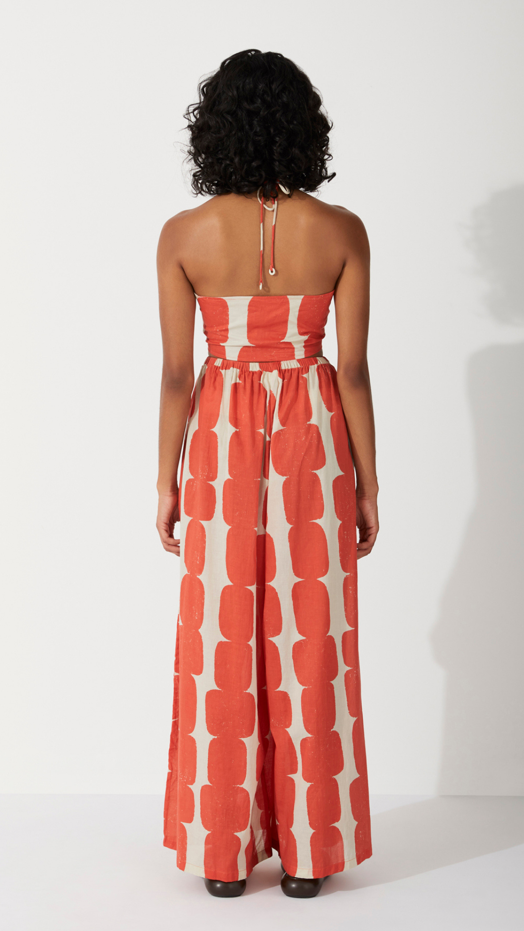 Organic Cotton Halter Top in Block