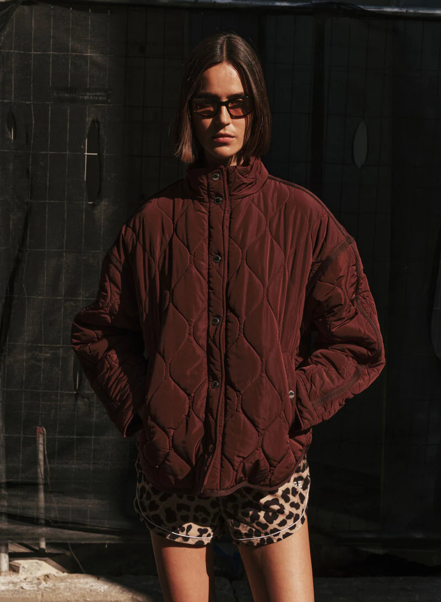 Surge Quilt Jacket - Mahogany