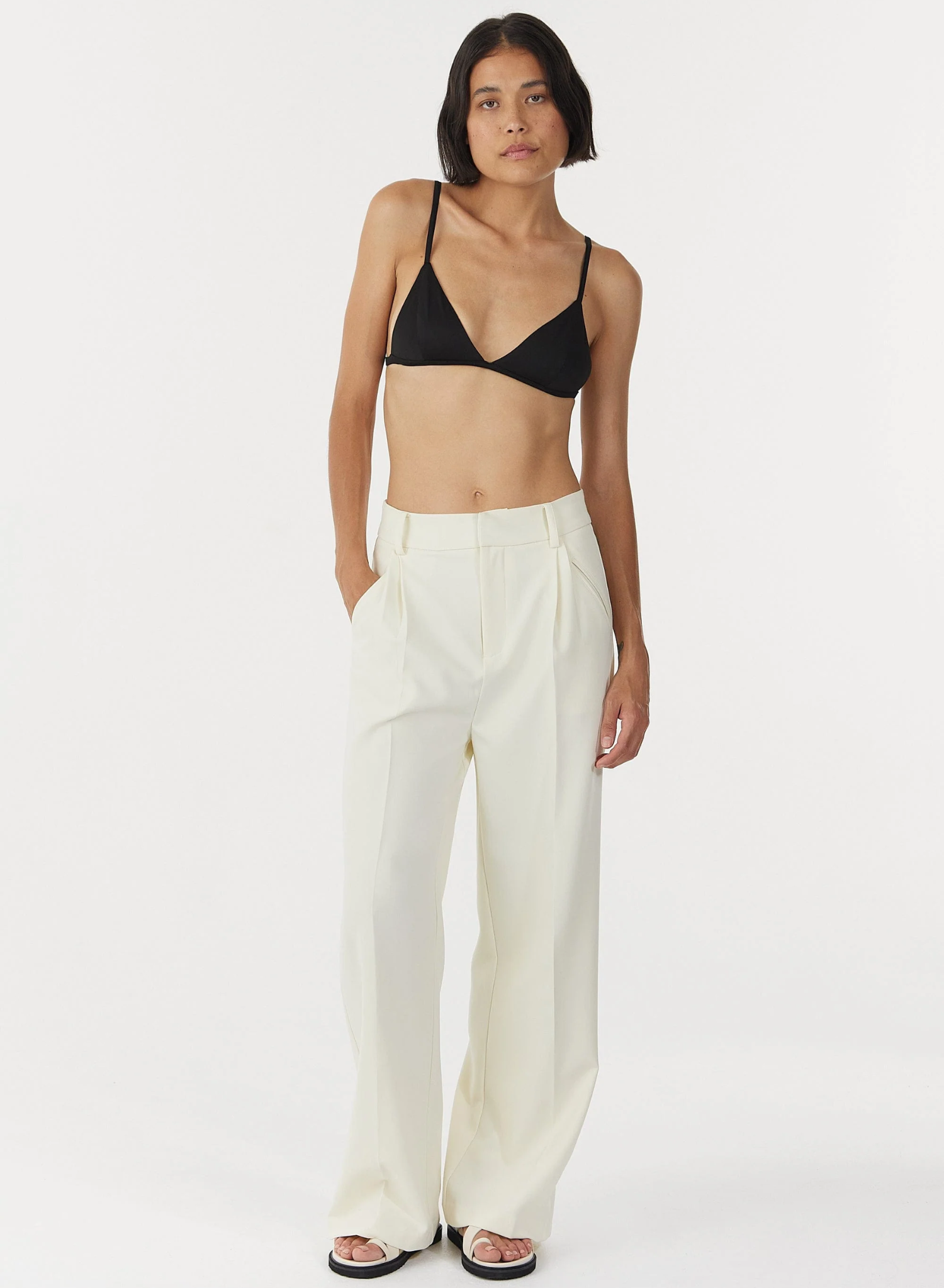 Skyline Tailored Trousers - Cream