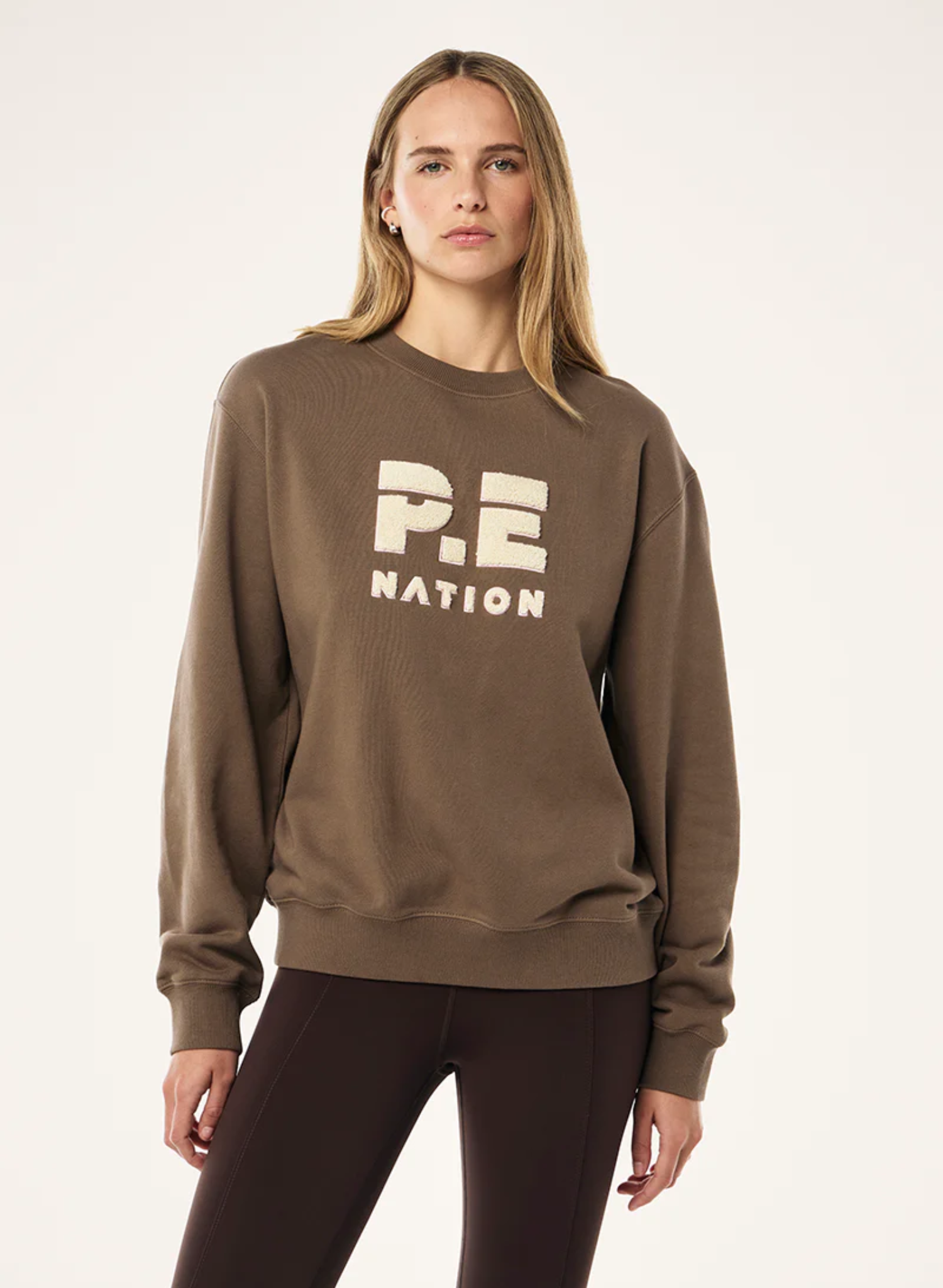 Heads Up Boucle Sweat in Walnut