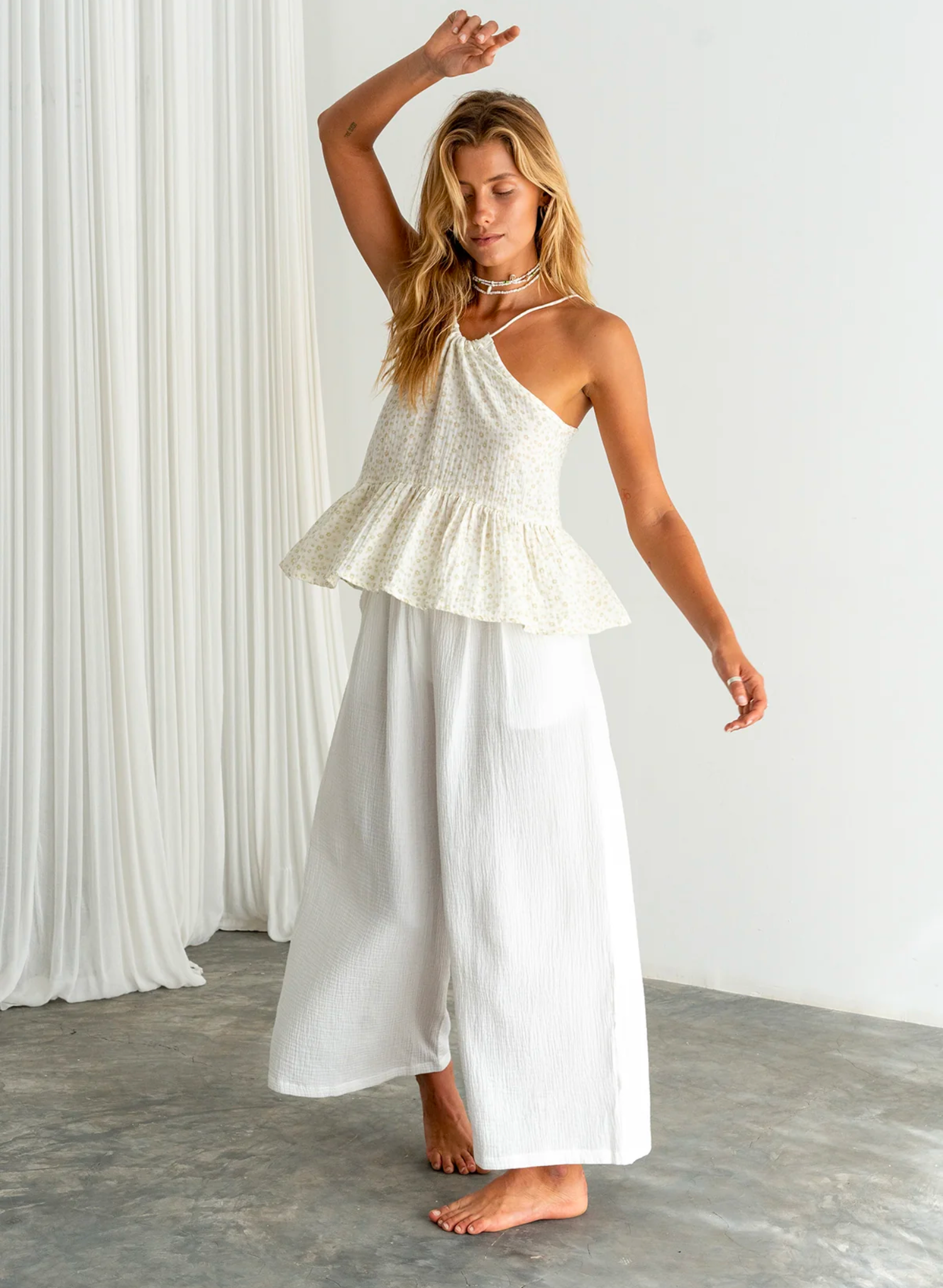 Summer Strappy Floral Top