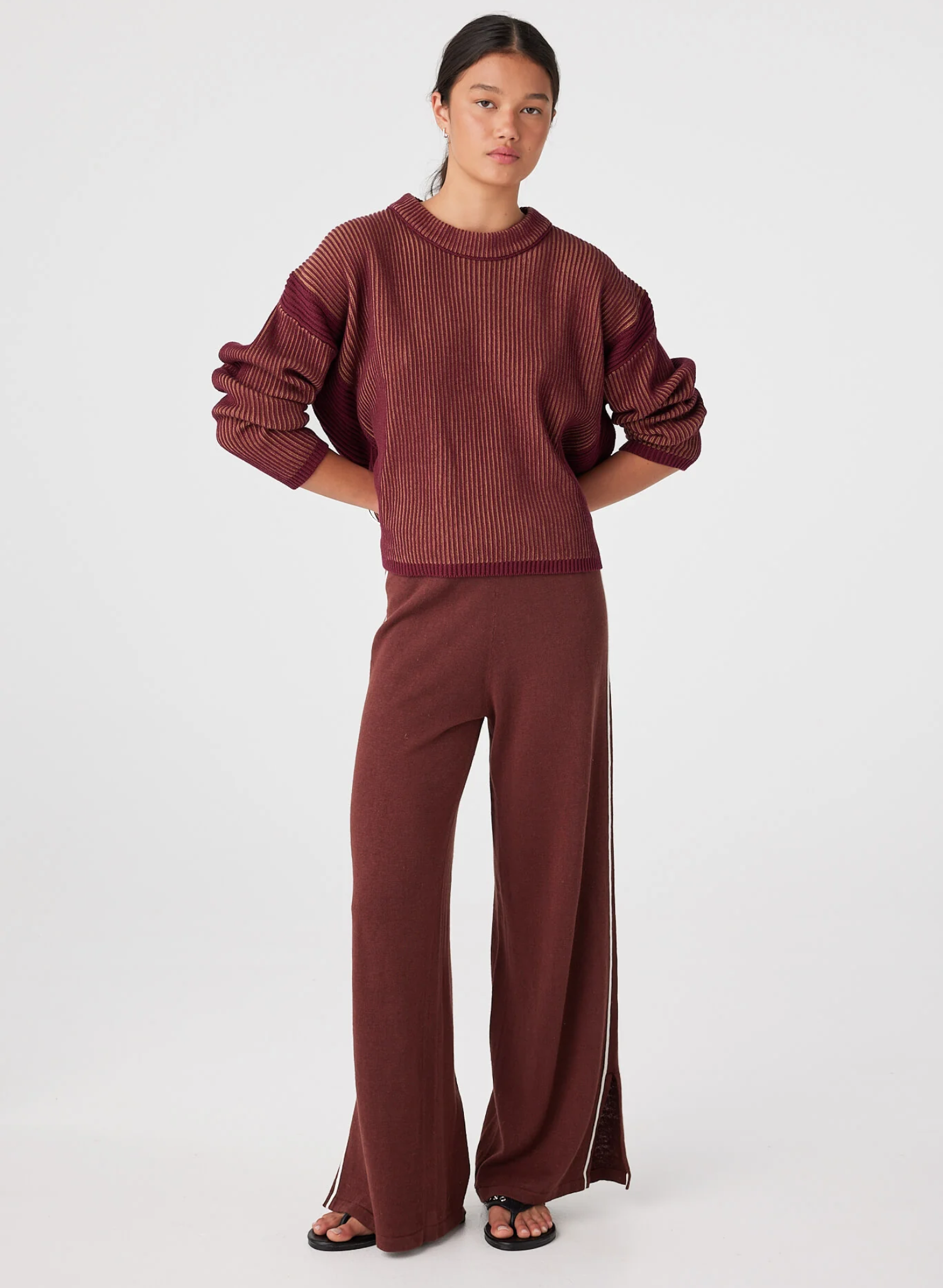 Josie Sweater | Merlot & Pecan