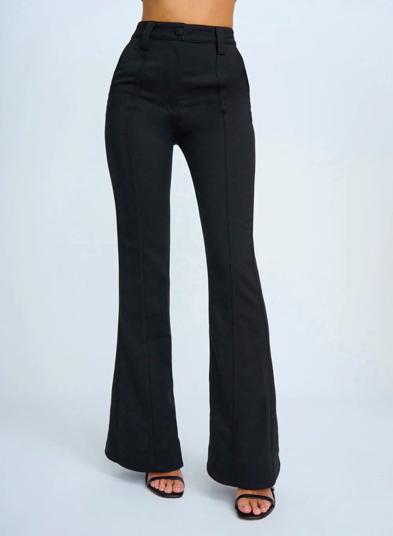 LUCIANA FLARE TROUSER PANT IN BLACK
