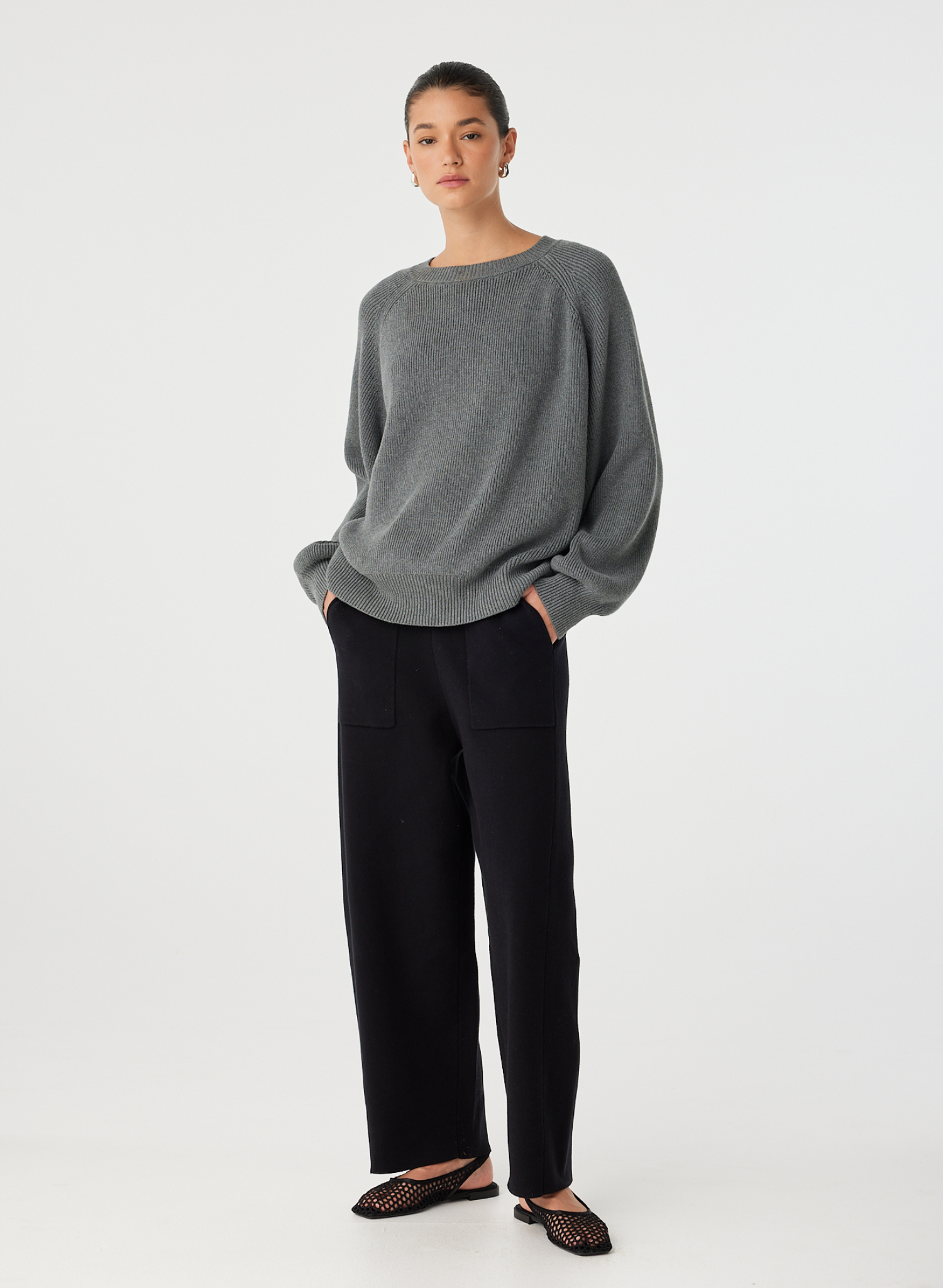 Emery Sweater - Dark Grey Marle
