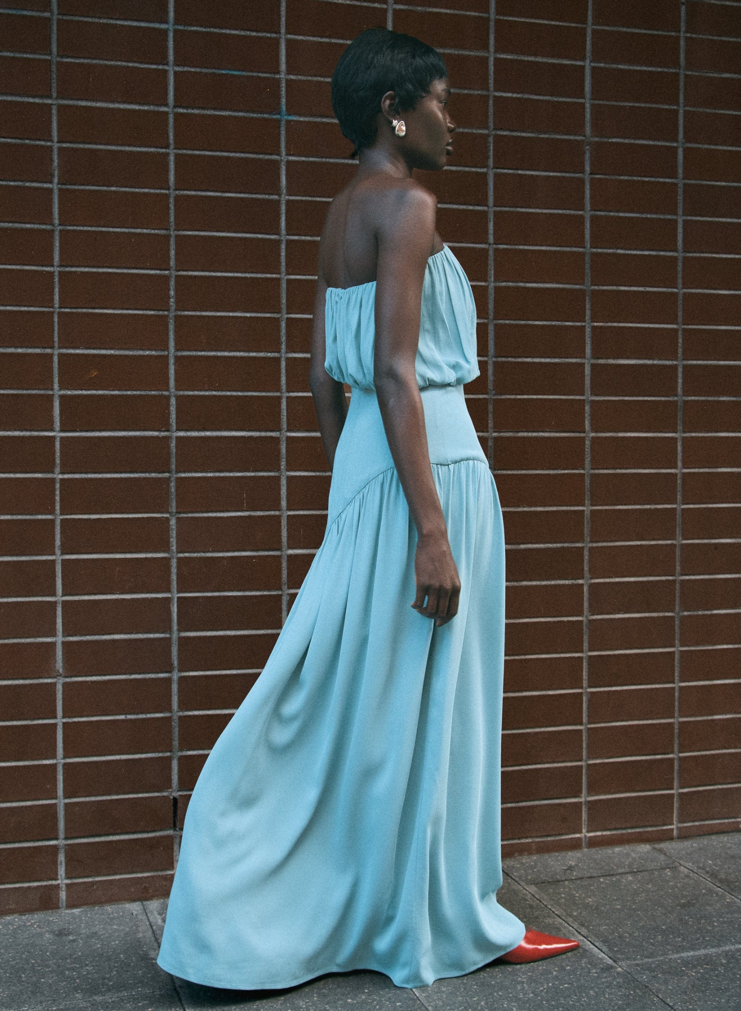 Seraphic Strapless Maxi Dress - Aquatic