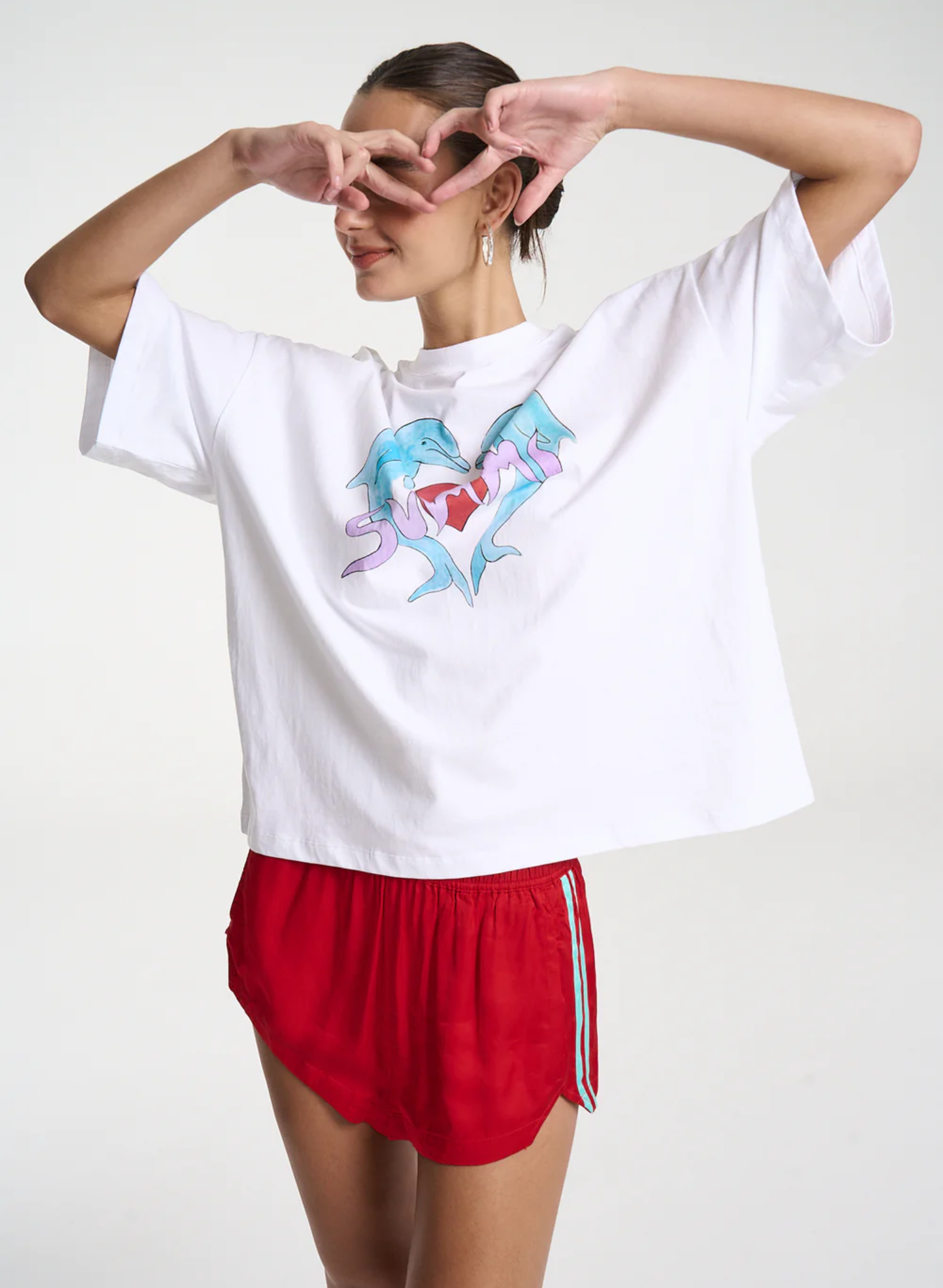 I Heart Dolphins Tee - White Troppo