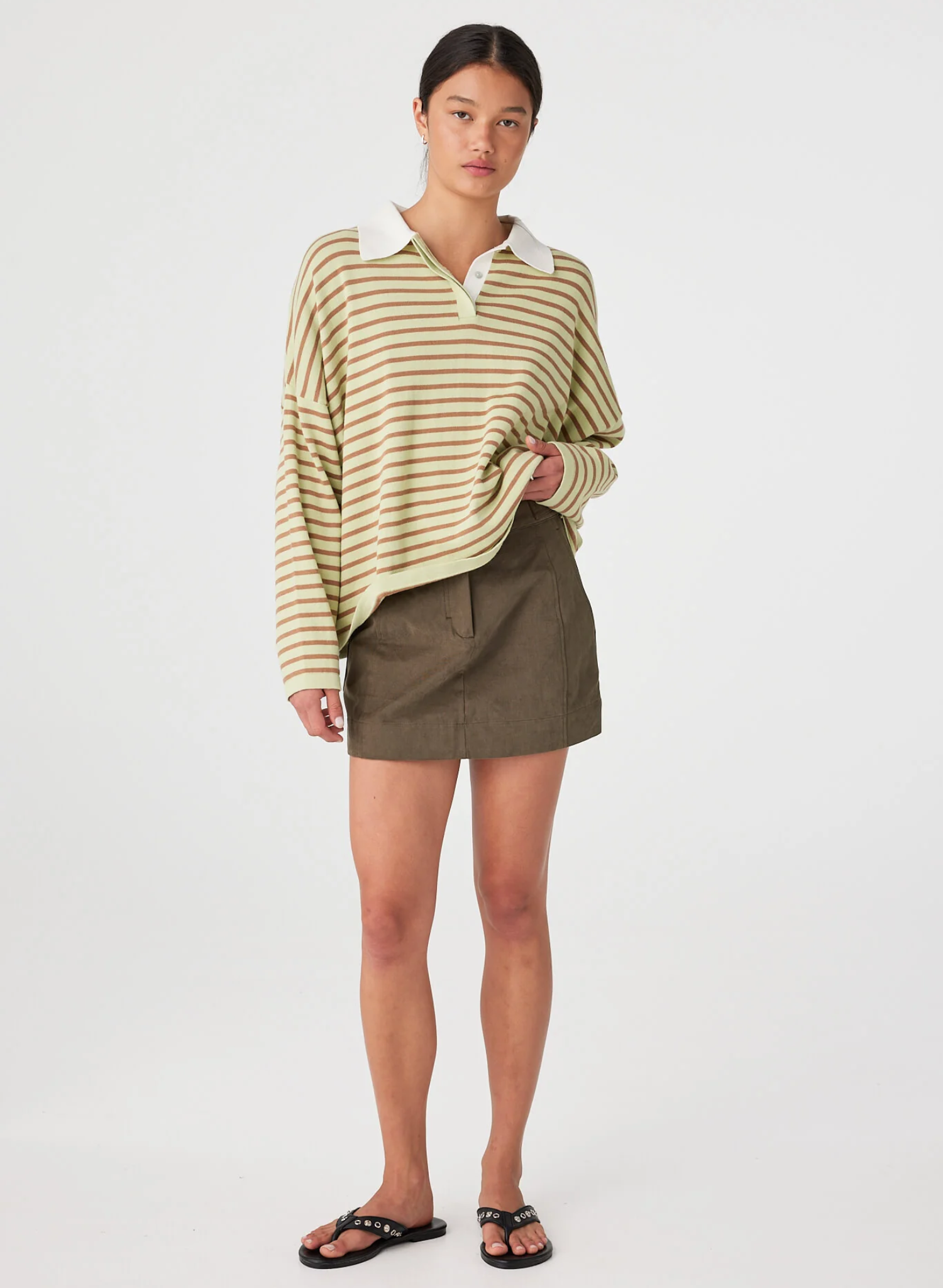 Rayne Knit Jersey - Celery & Pecan
