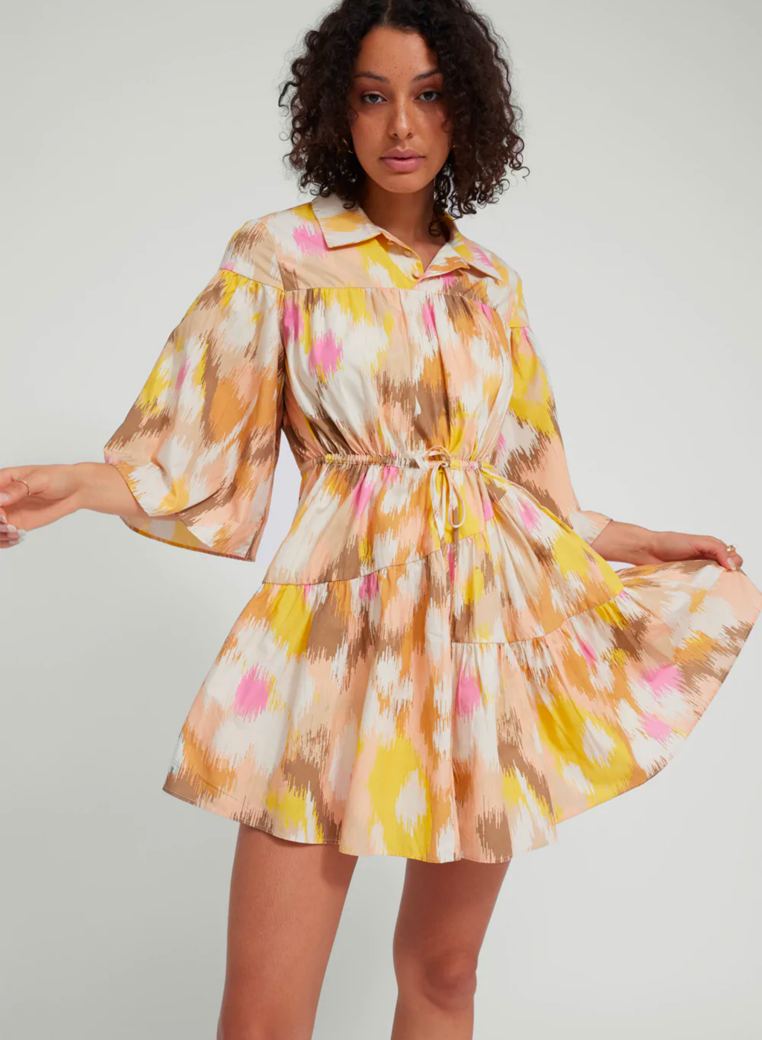 Imogen Dress in Floral Blur
