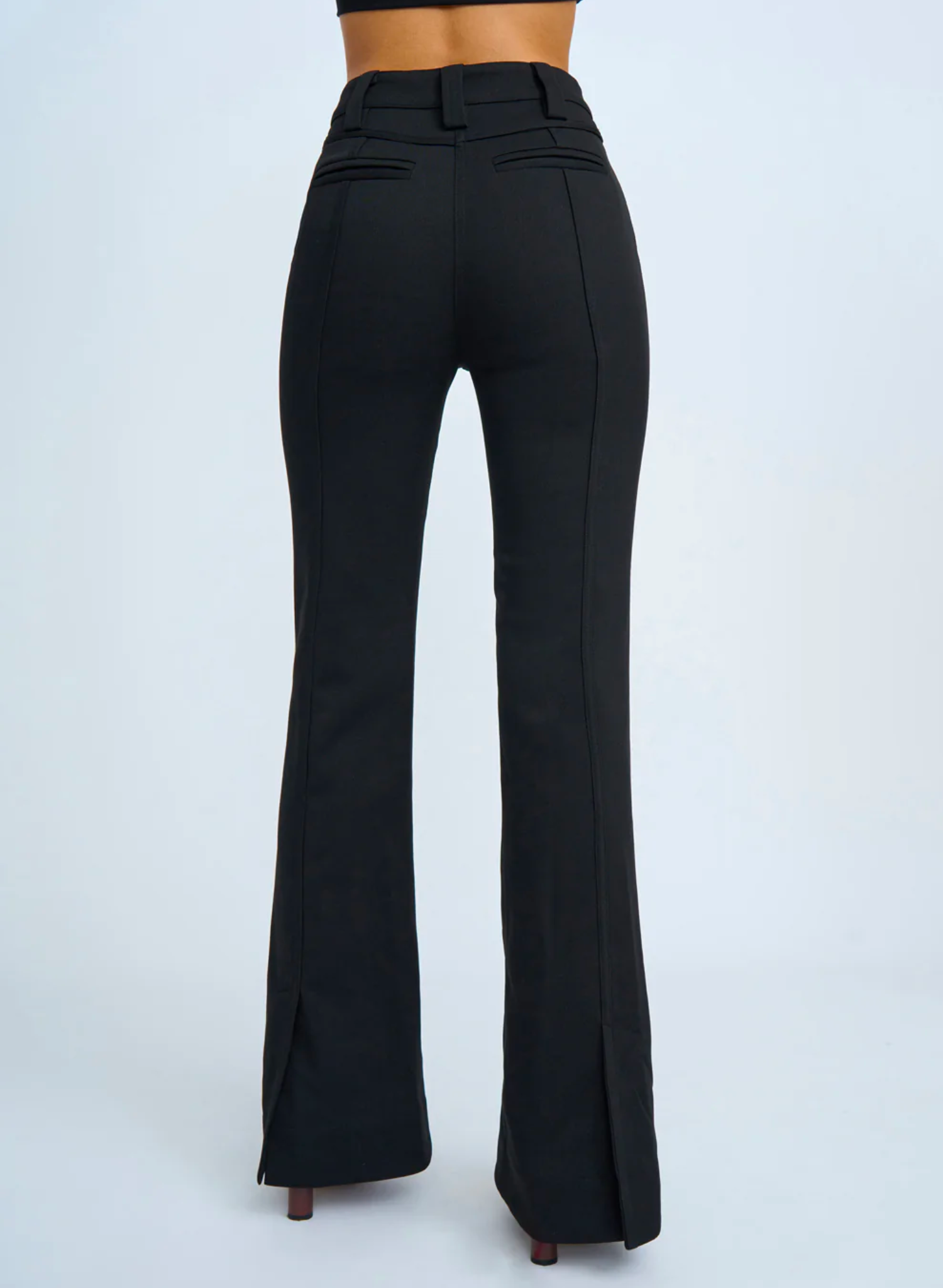 LUCIANA FLARE TROUSER PANT IN BLACK