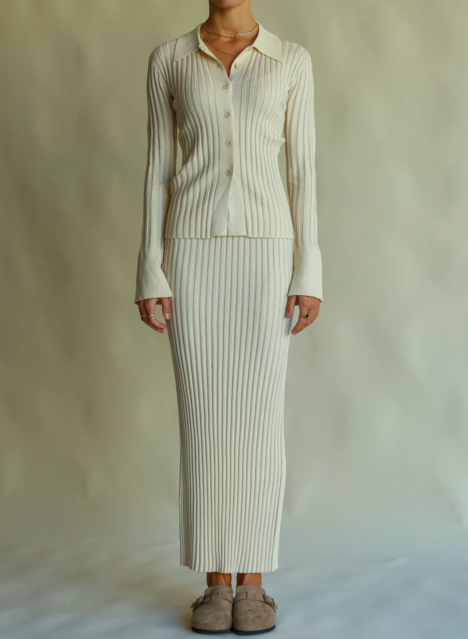 Moon Rise Knit Skirt Eggnog