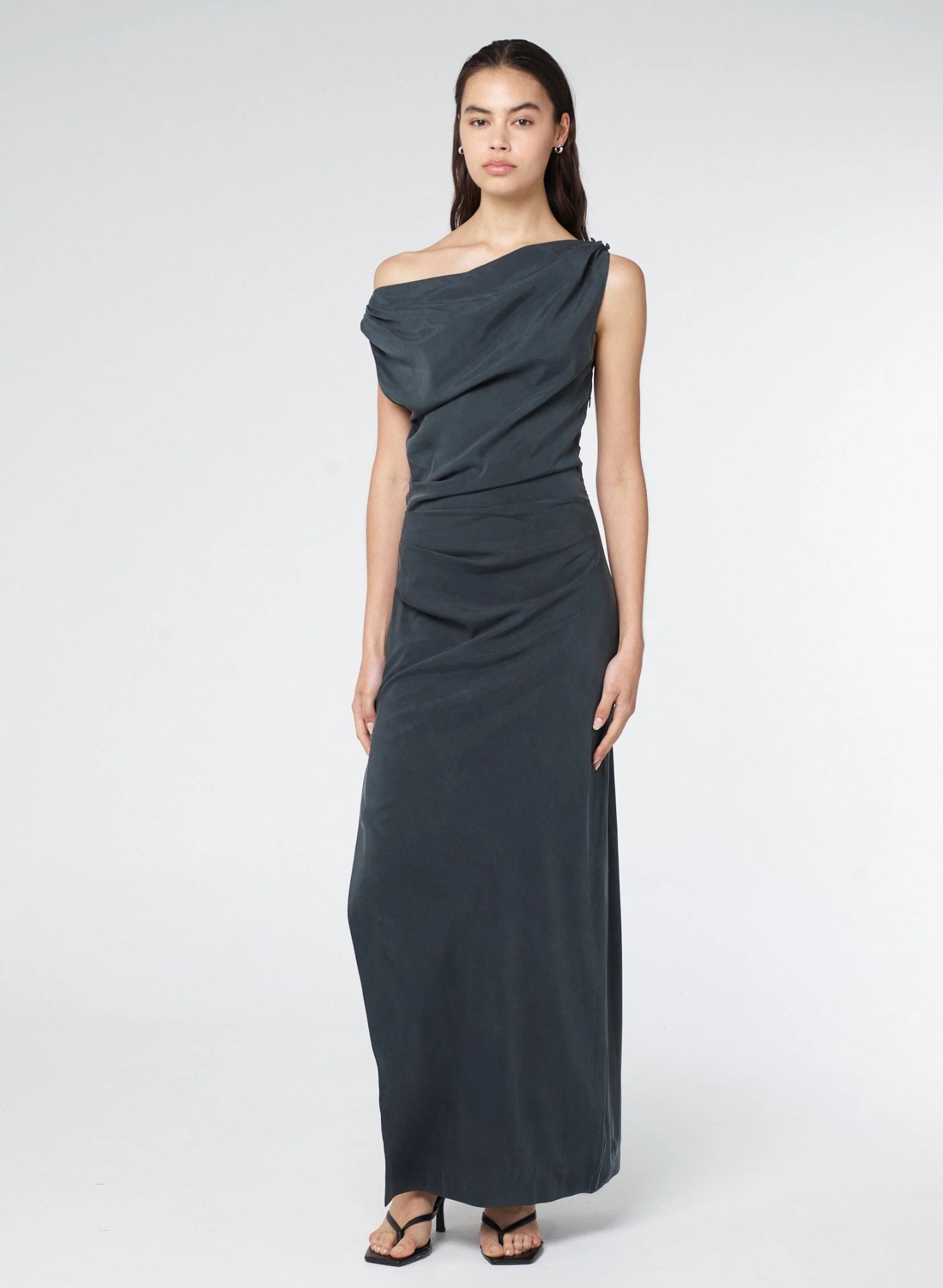 Athena Off Shoulder Maxi Dress | Ink