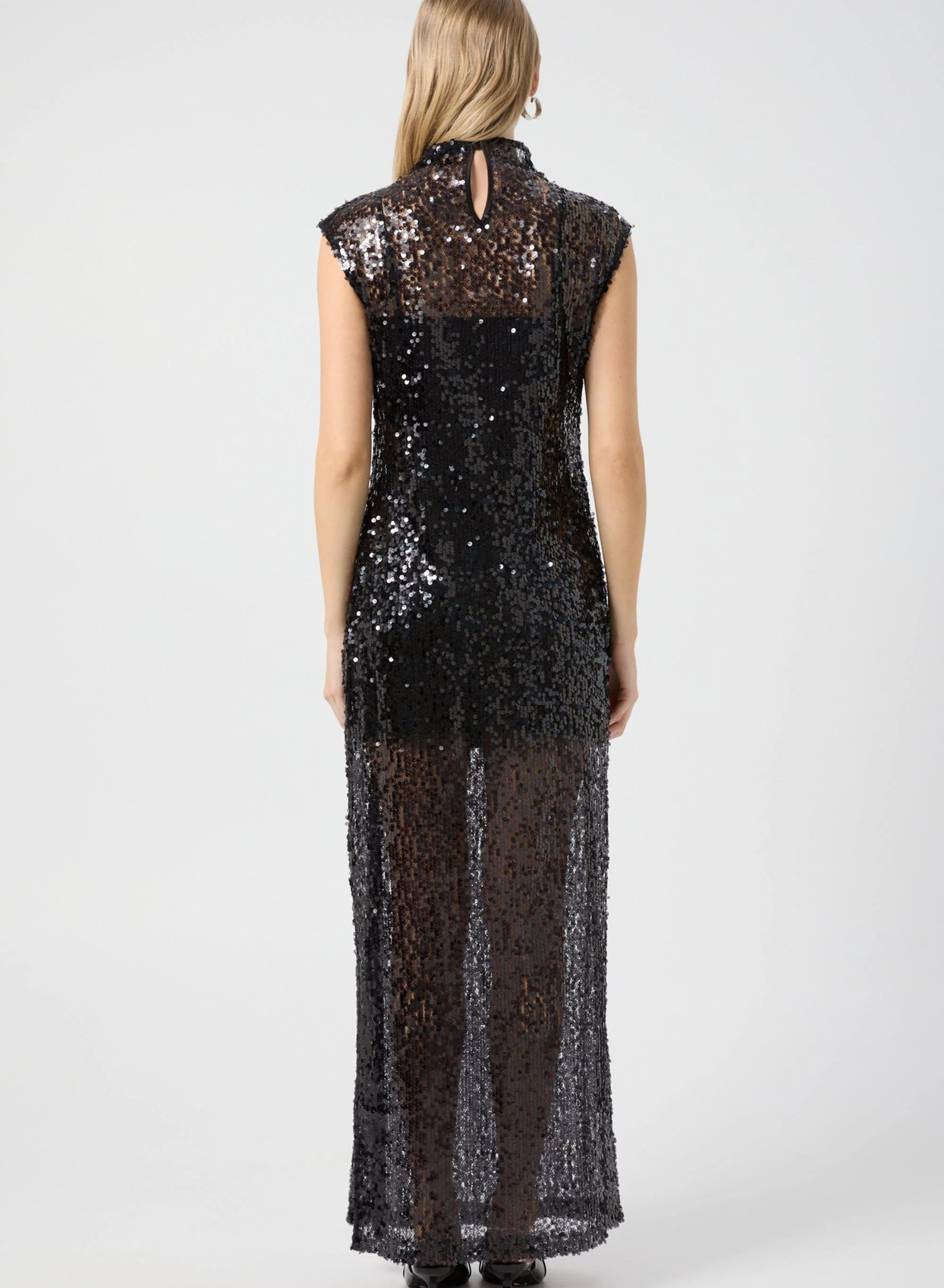 Reflection Sequin Maxi Dress - Black