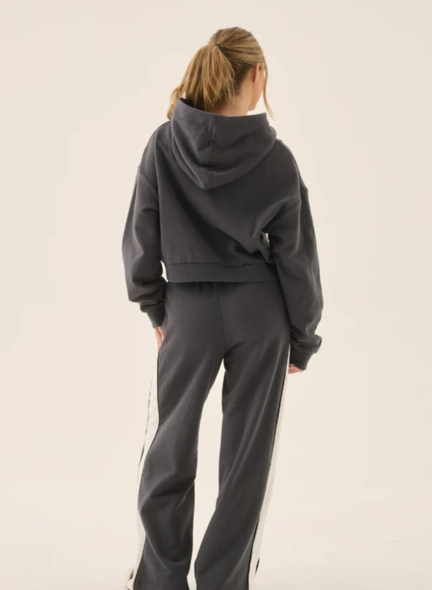 Zip Hoodie Washed Black