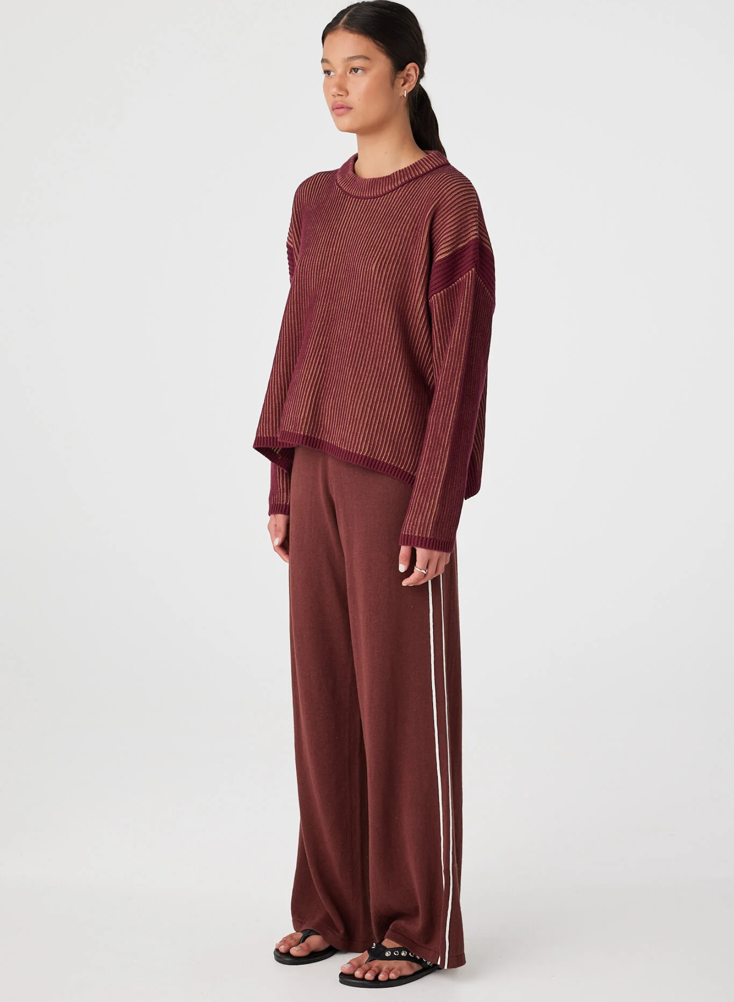 Josie Sweater | Merlot & Pecan