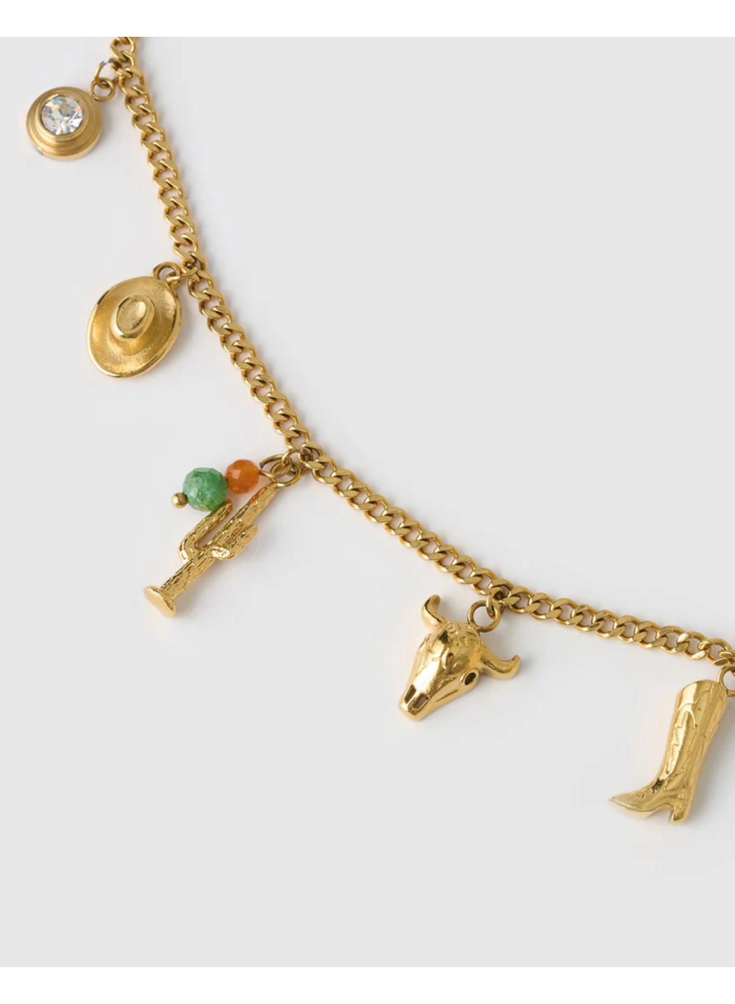 Rodeo Gold Charm Necklace