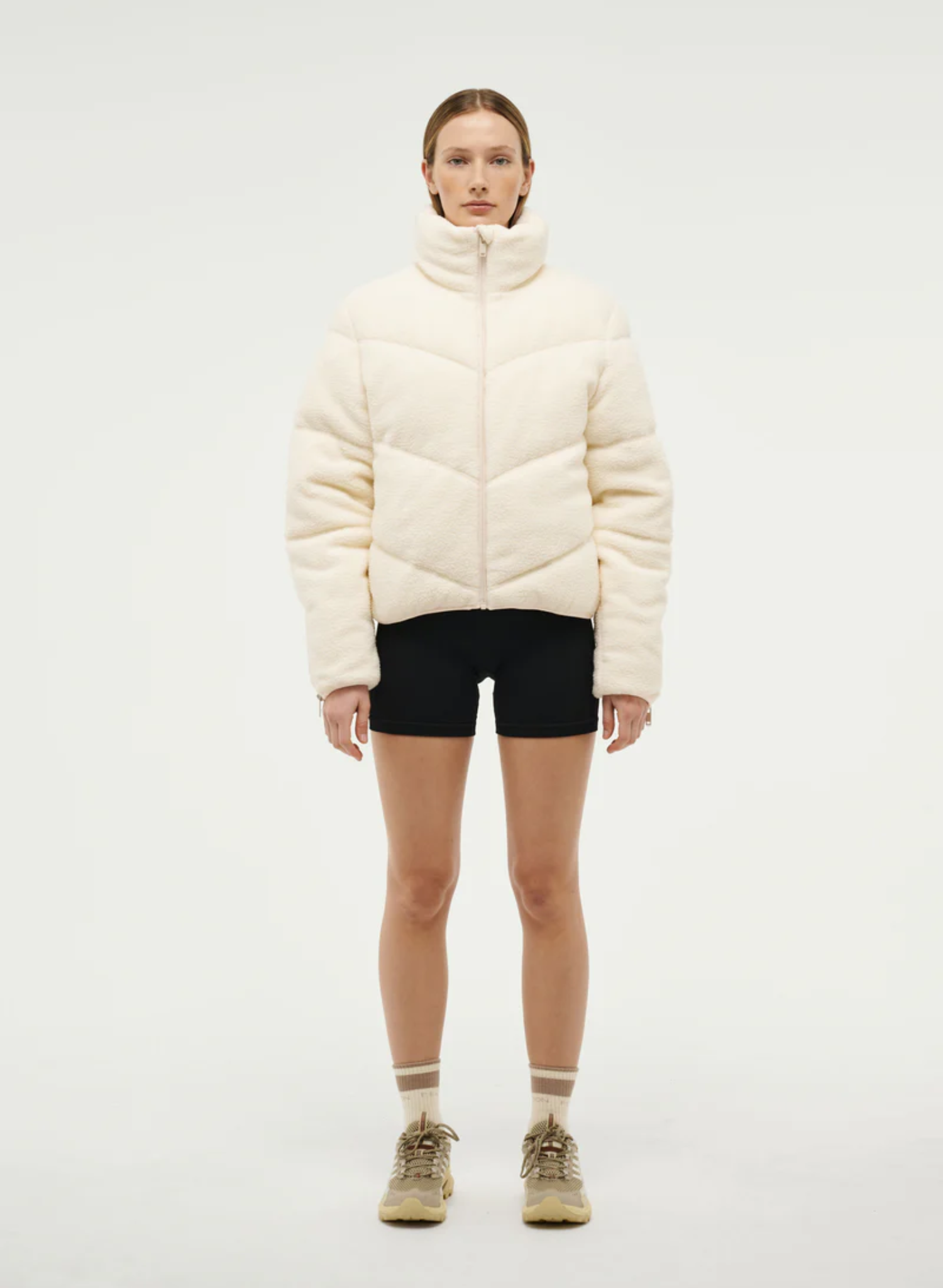 Fortune Sherpa Jacket in Whisper White
