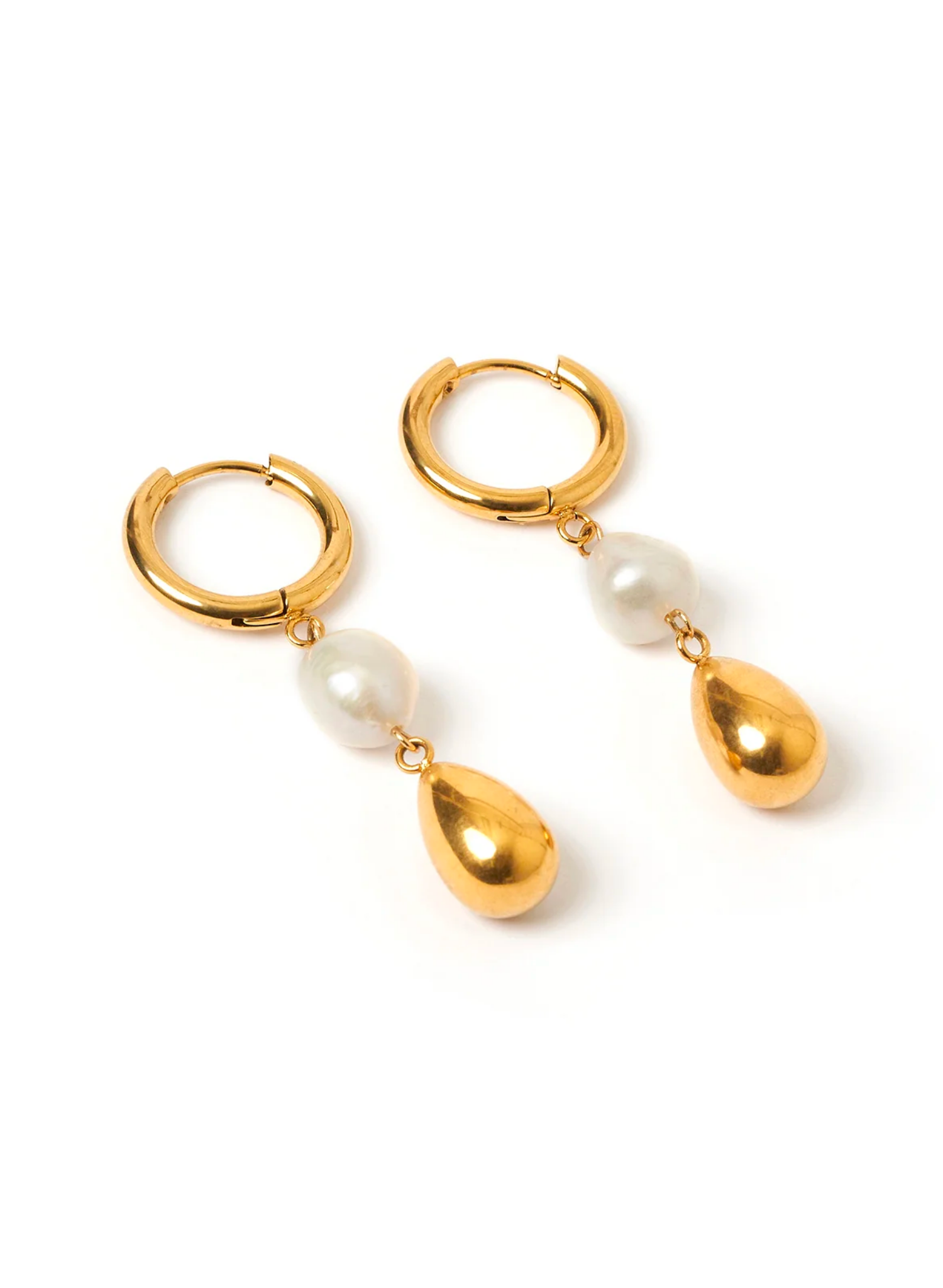 Arianna Pearl and Gold Earrings