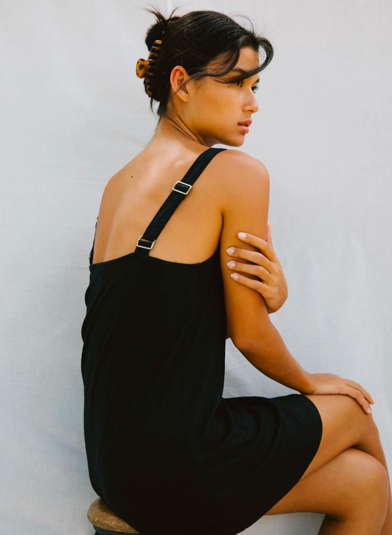 Sunny Hemp Dress in Black