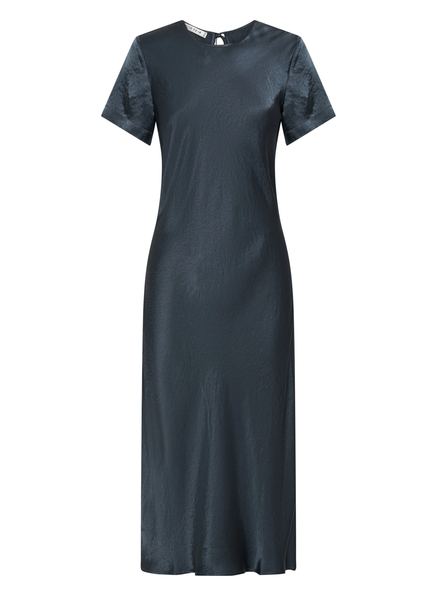 Crush Bias Tee Midi Dress - Gun Metal