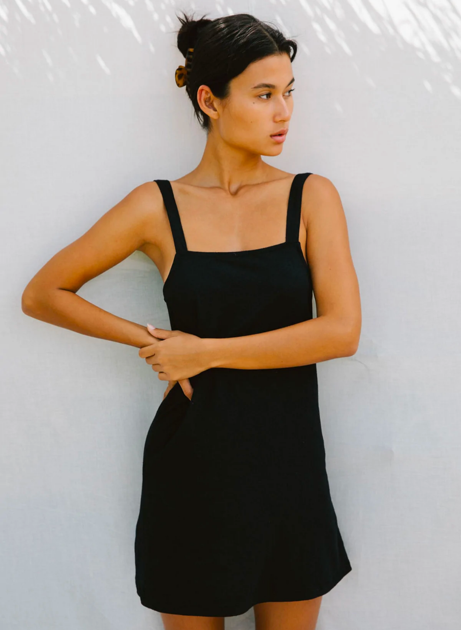 Sunny Hemp Dress in Black