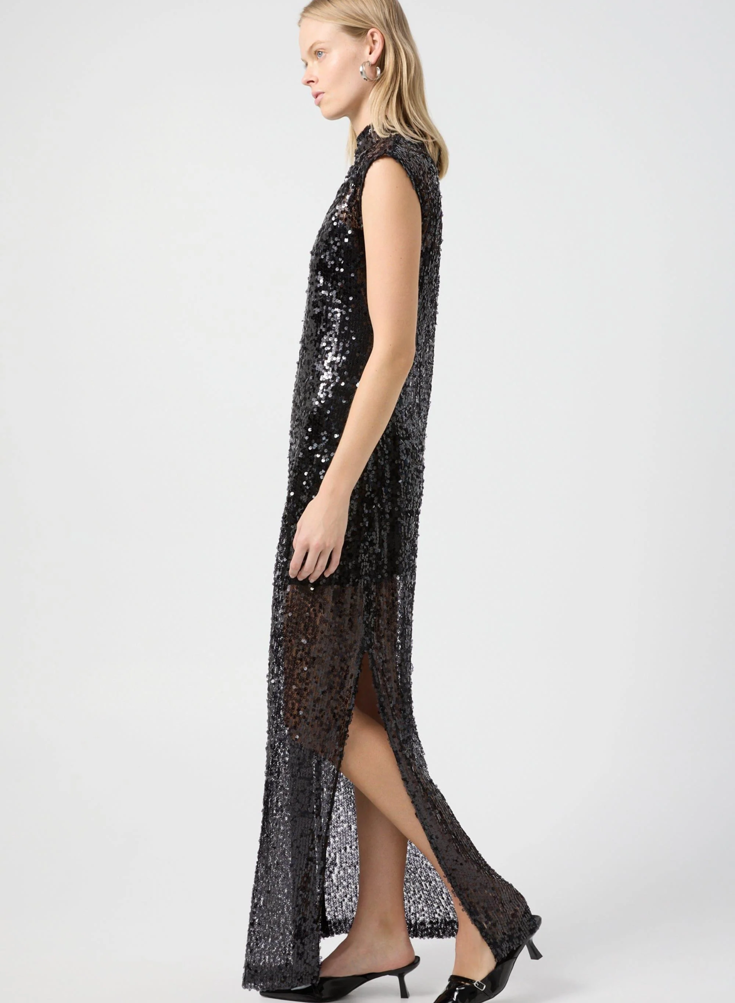 Reflection Sequin Maxi Dress - Black
