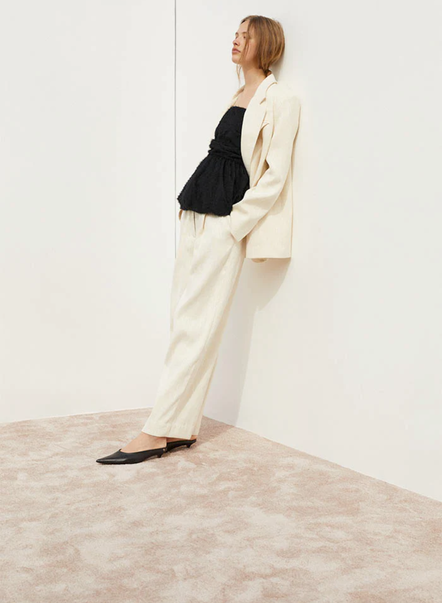 Margot Trousers in Eggshell