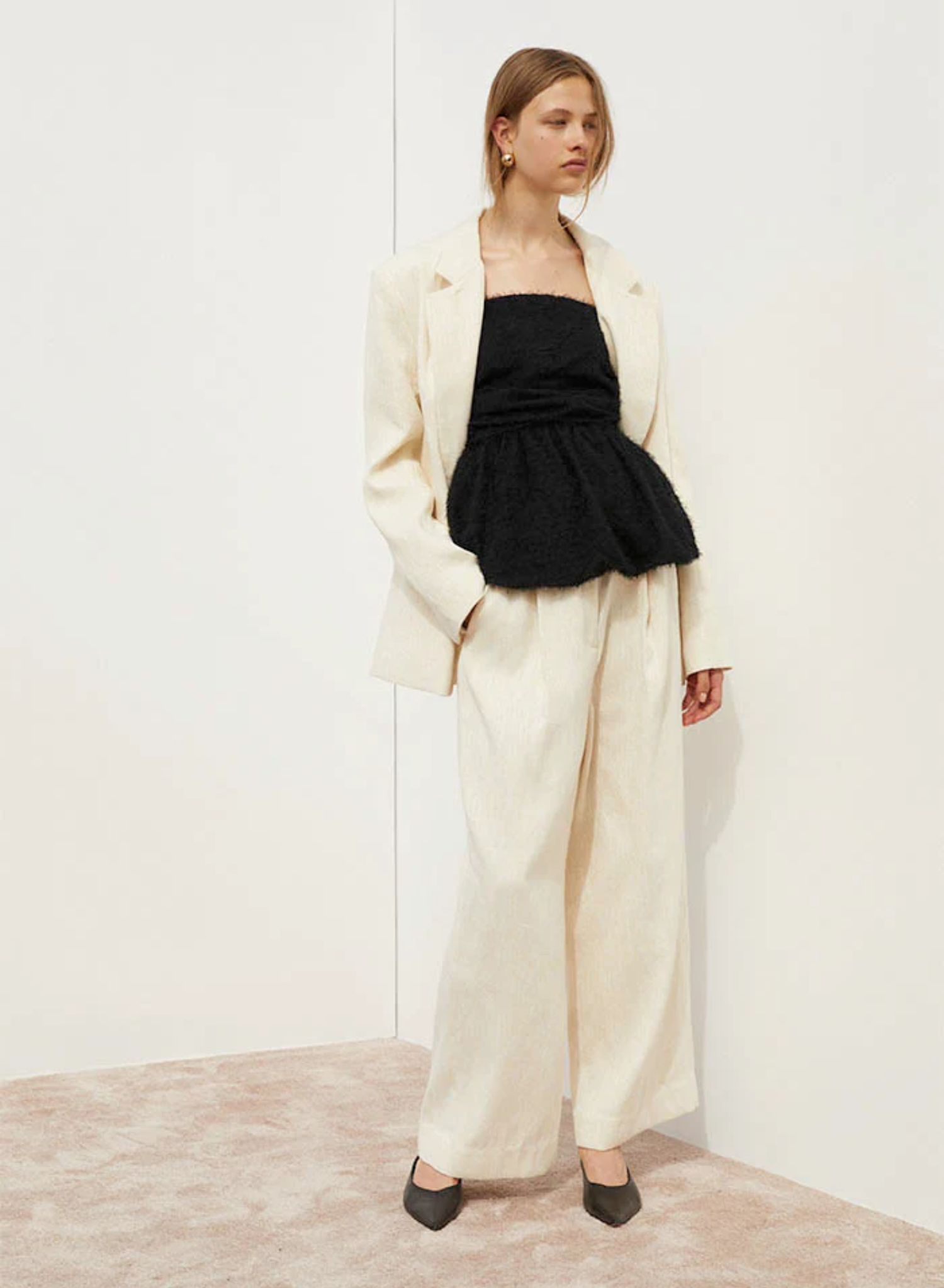 Margot Trousers in Eggshell