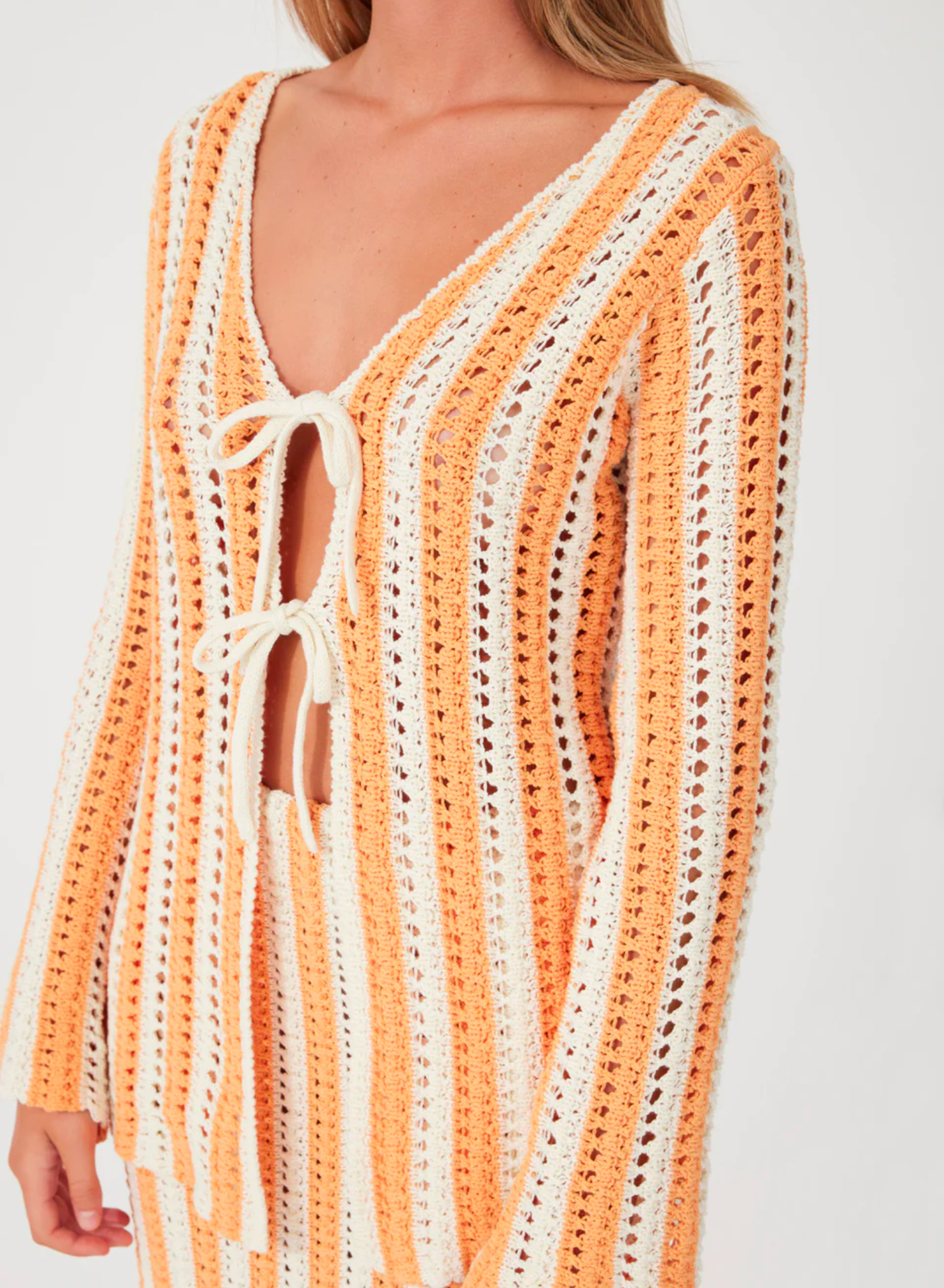 Golden Stripe Cotton Knit Top