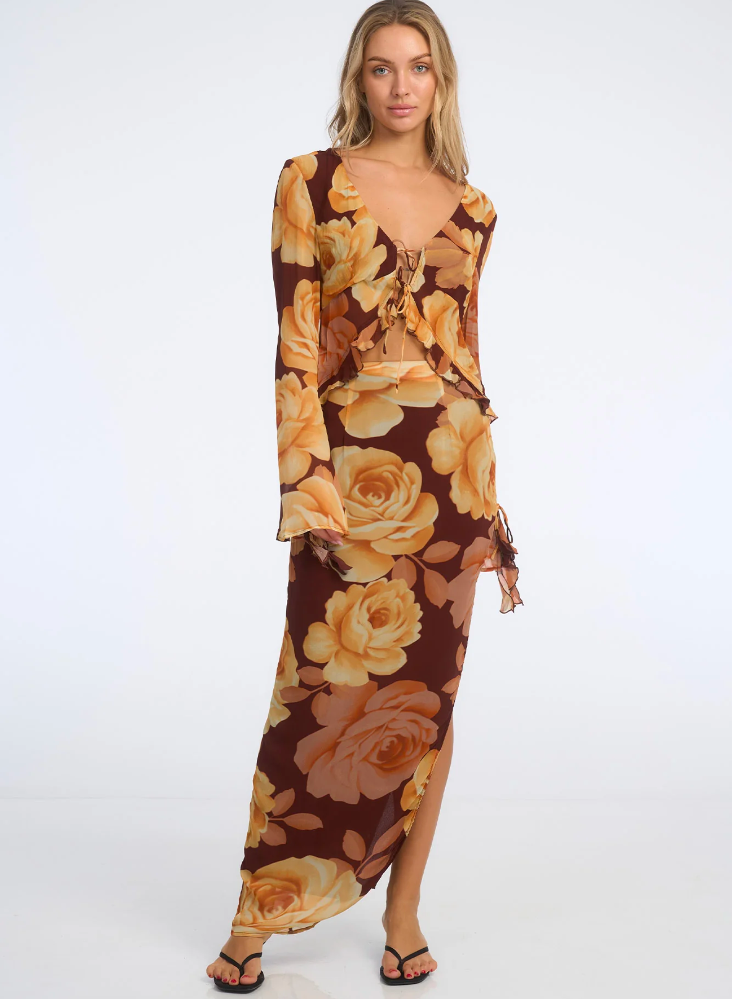 Rosemary Maxi Skirt Maple Floral