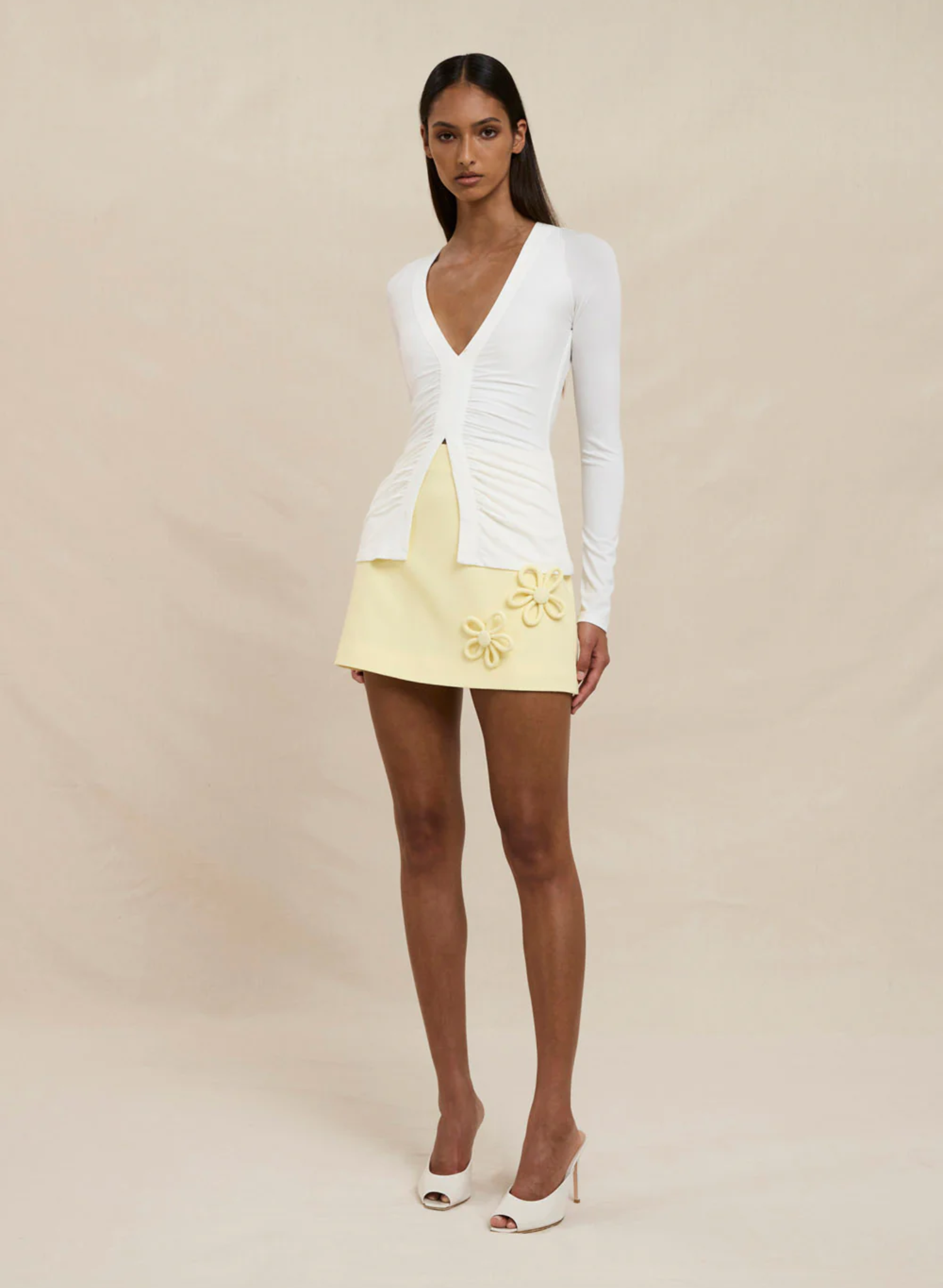 Citrine Mini Skirt - Lemon