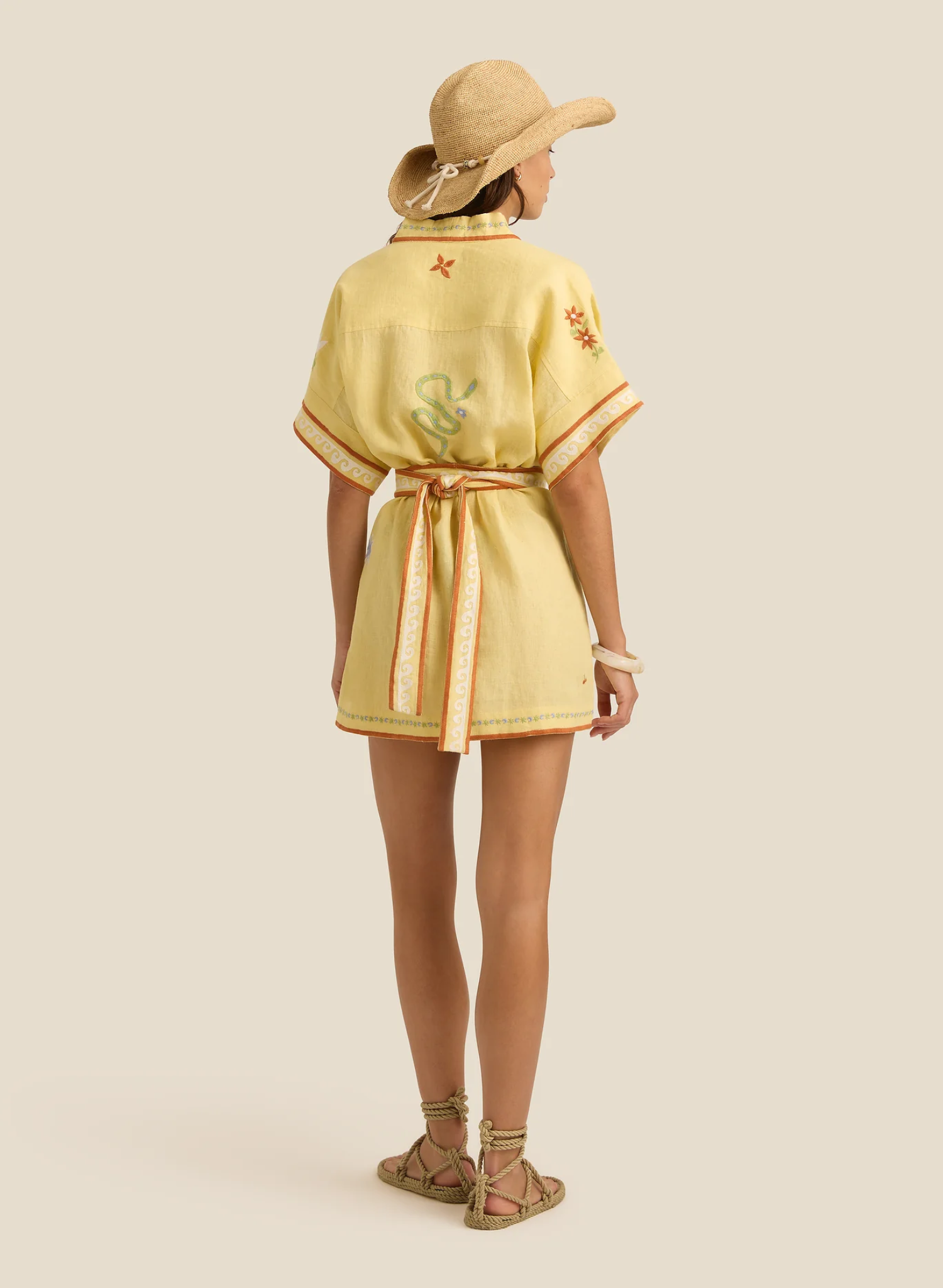 Lennon Mini Dress - Charm Embroidery