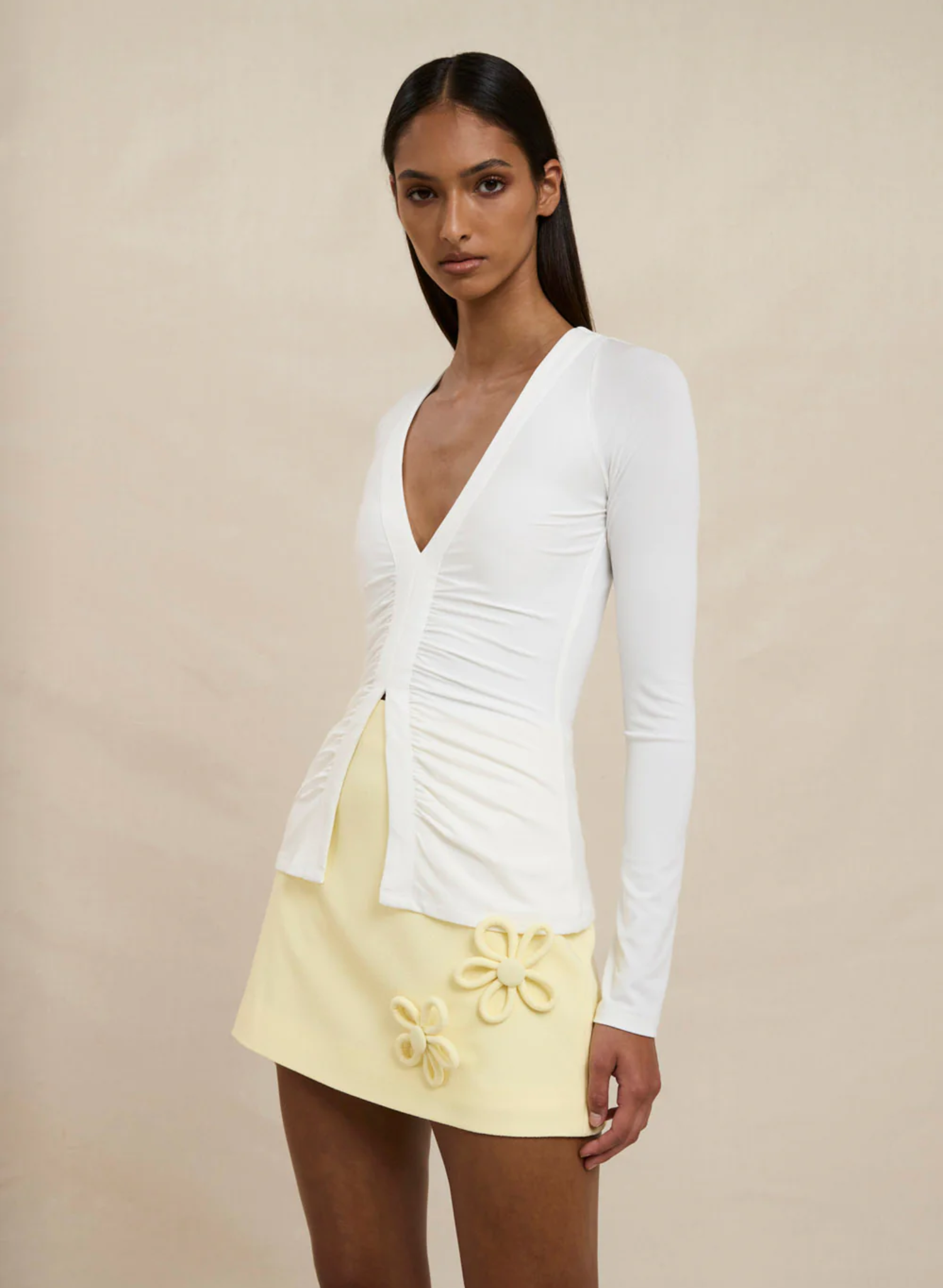 Citrine Mini Skirt - Lemon