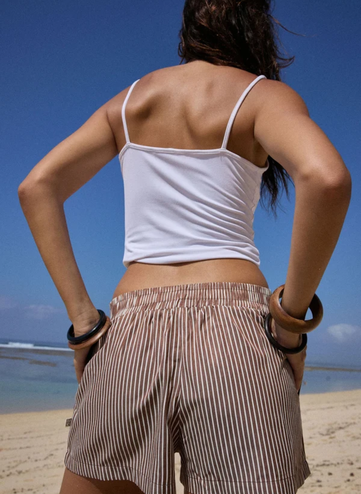 AJ Stripe Short - Chocolate