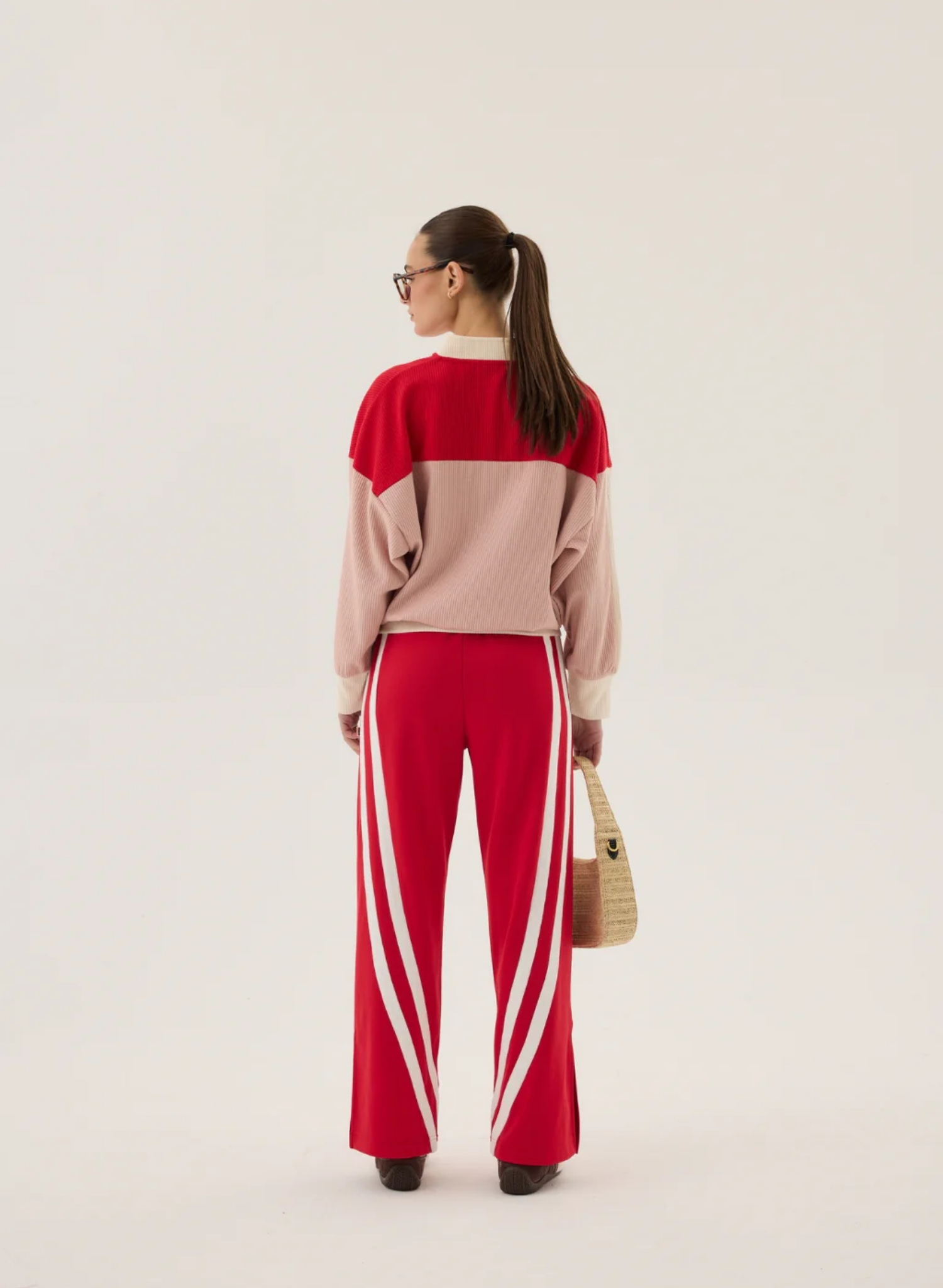 AJ Vintage Knit Sweatshirt in Soft Blush