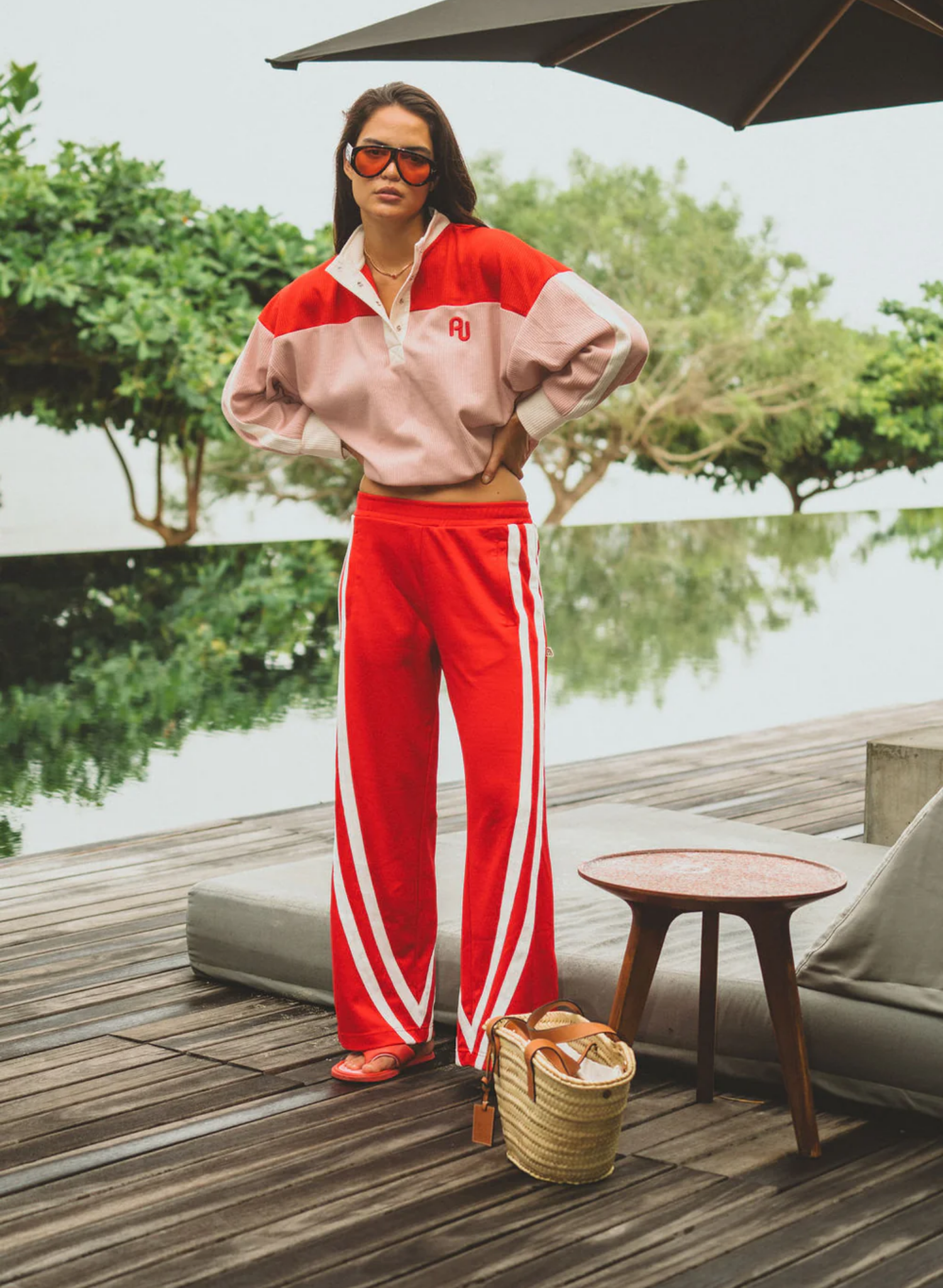 1996 Trackside Pant in Poppy Red