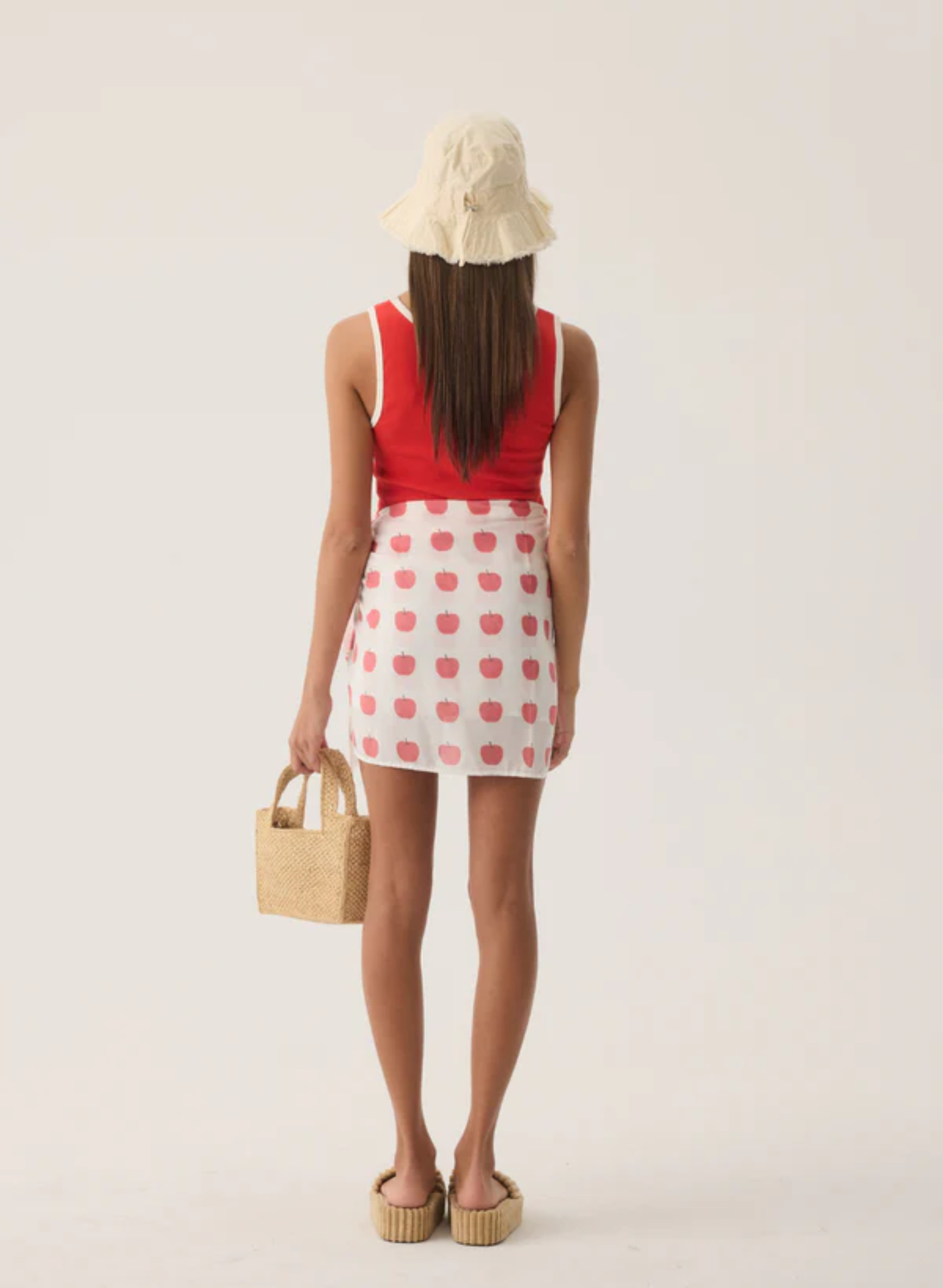 Manzana Rib Tank in Apple Red