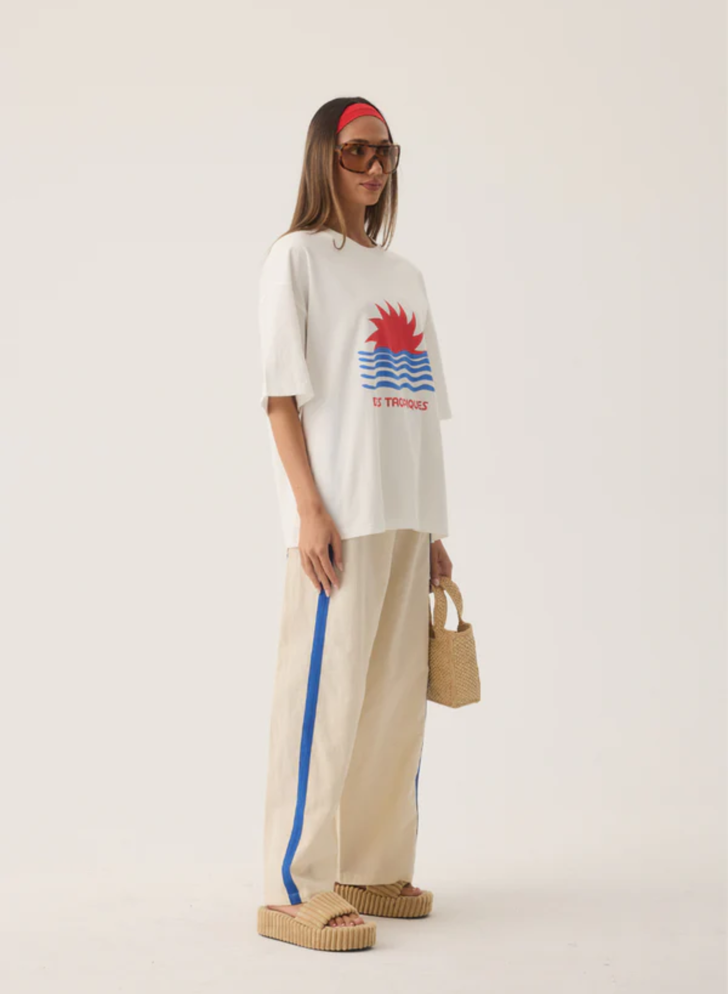 Tropiques Oversized Tee in Warm White