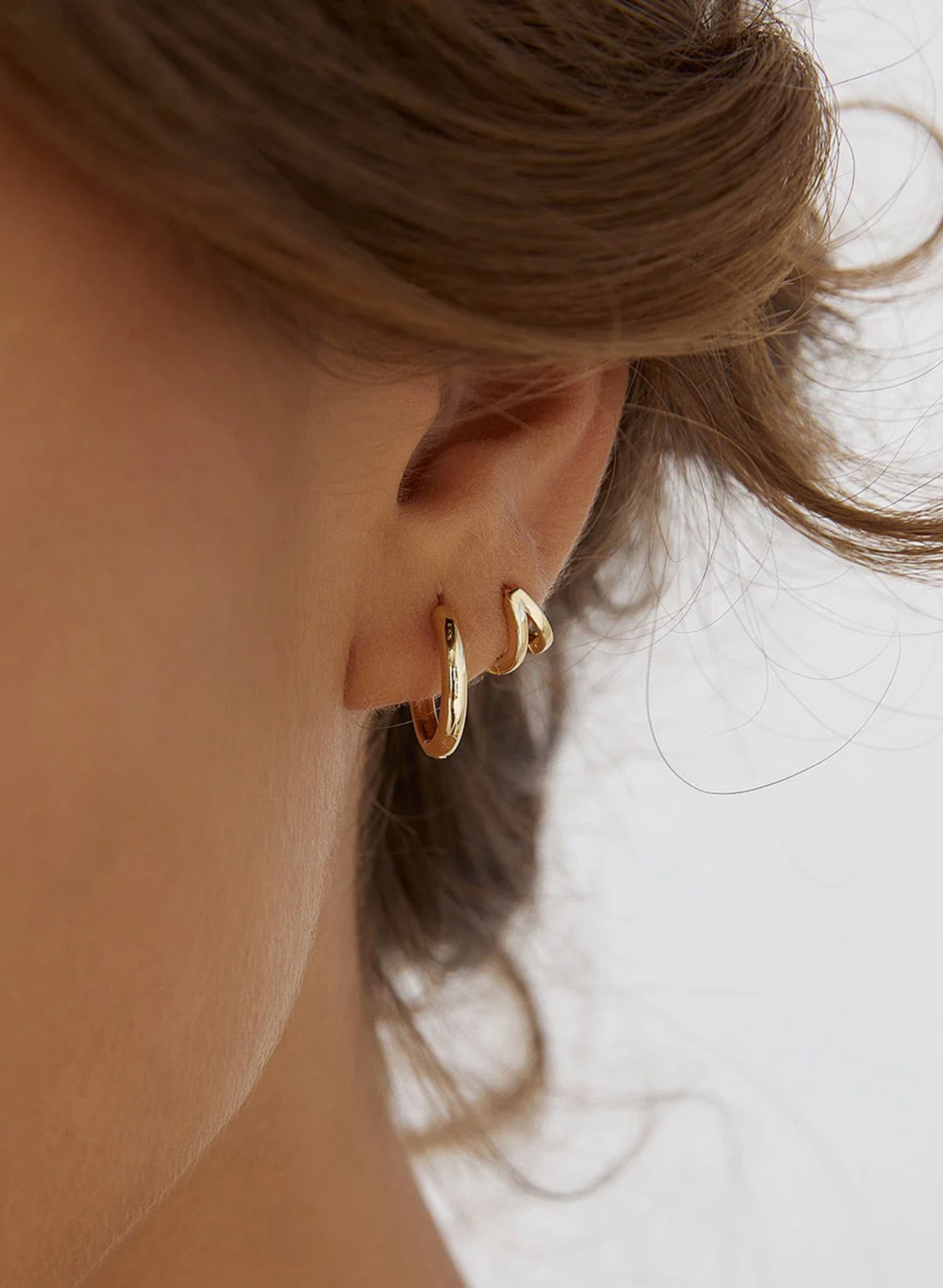 Jett Gold Hoop Earrings