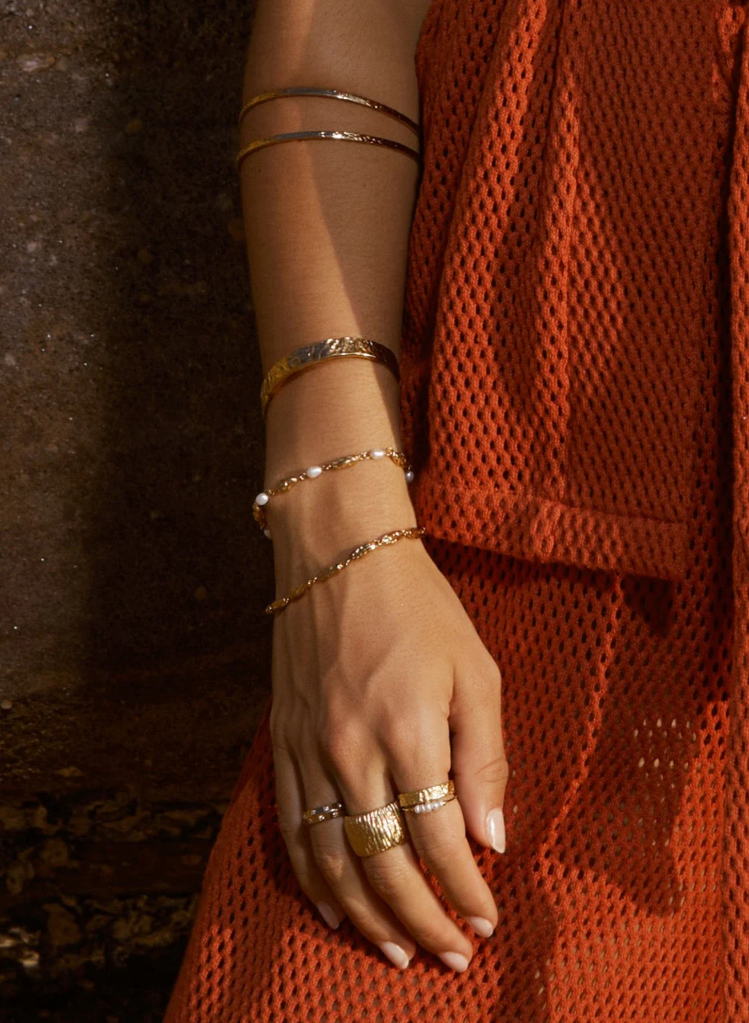 Mimi Pearl and Gold Bracelet