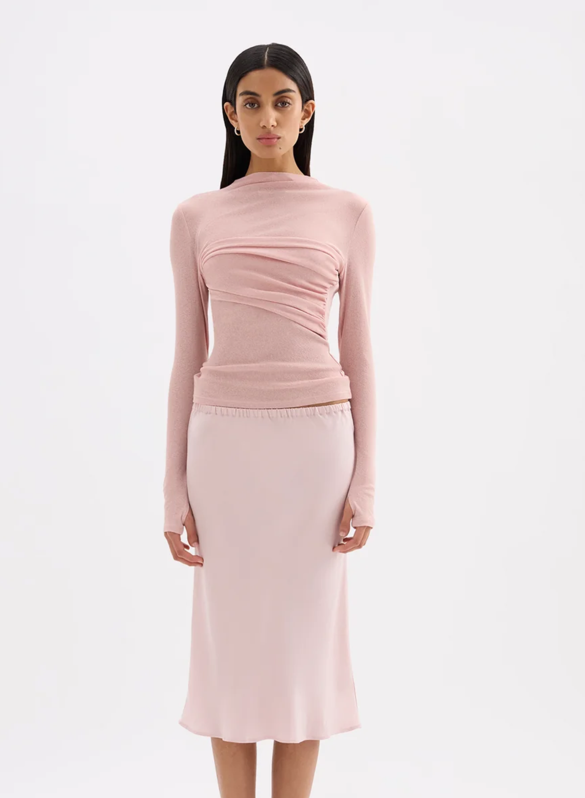 Aster Ls Mesh Top - Blush